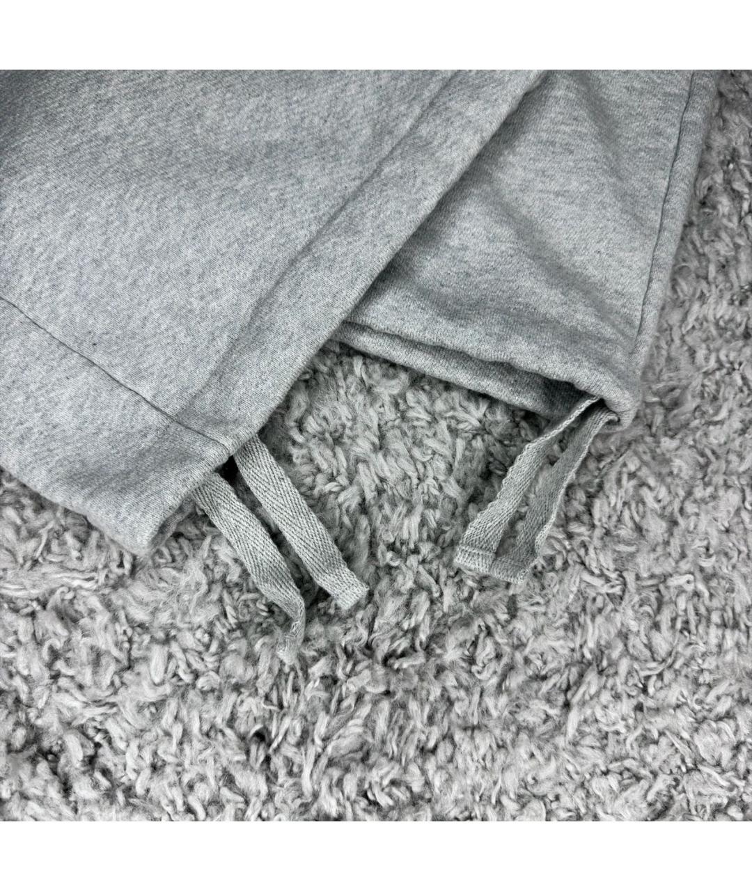 OFF-WHITE Серые хлопковые повседневные брюки, фото 6