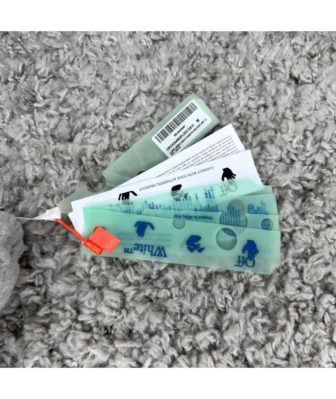 OFF-WHITE Серые хлопковые повседневные брюки, фото 4