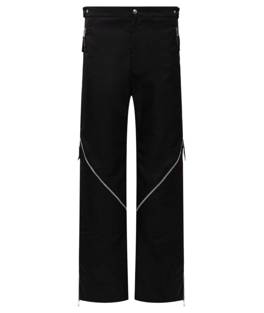 BOTTEGA VENETA Черные полиамидовые повседневные брюки, фото 1