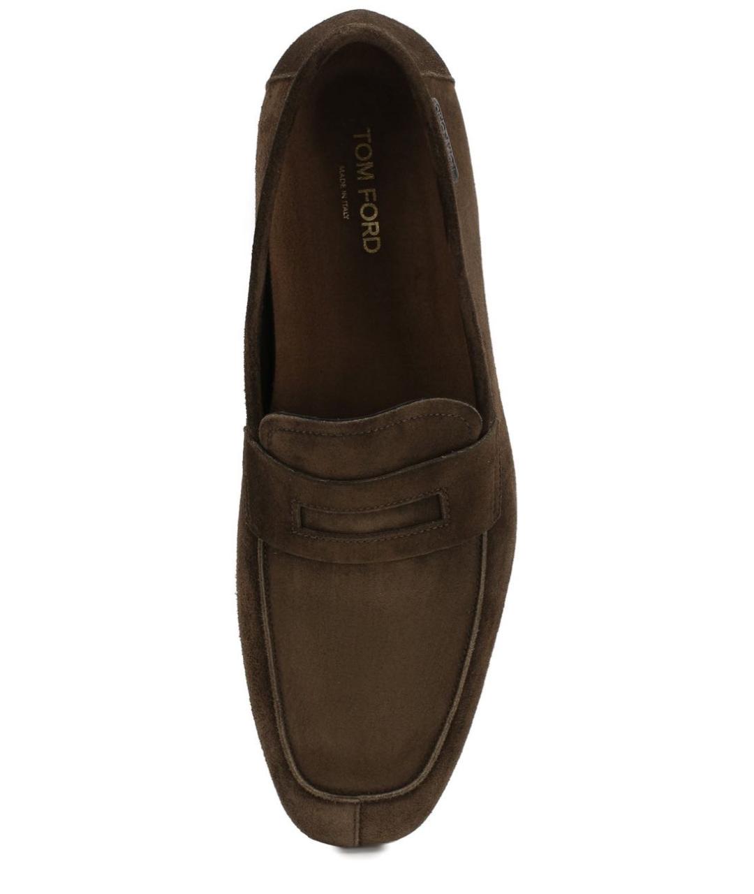 TOM FORD Коричневые кожаные лоферы, фото 4