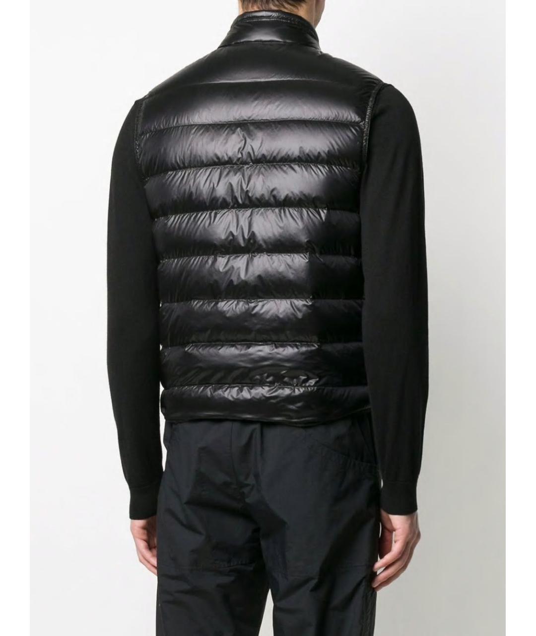 MONCLER Черный полиамидовый жилет, фото 4