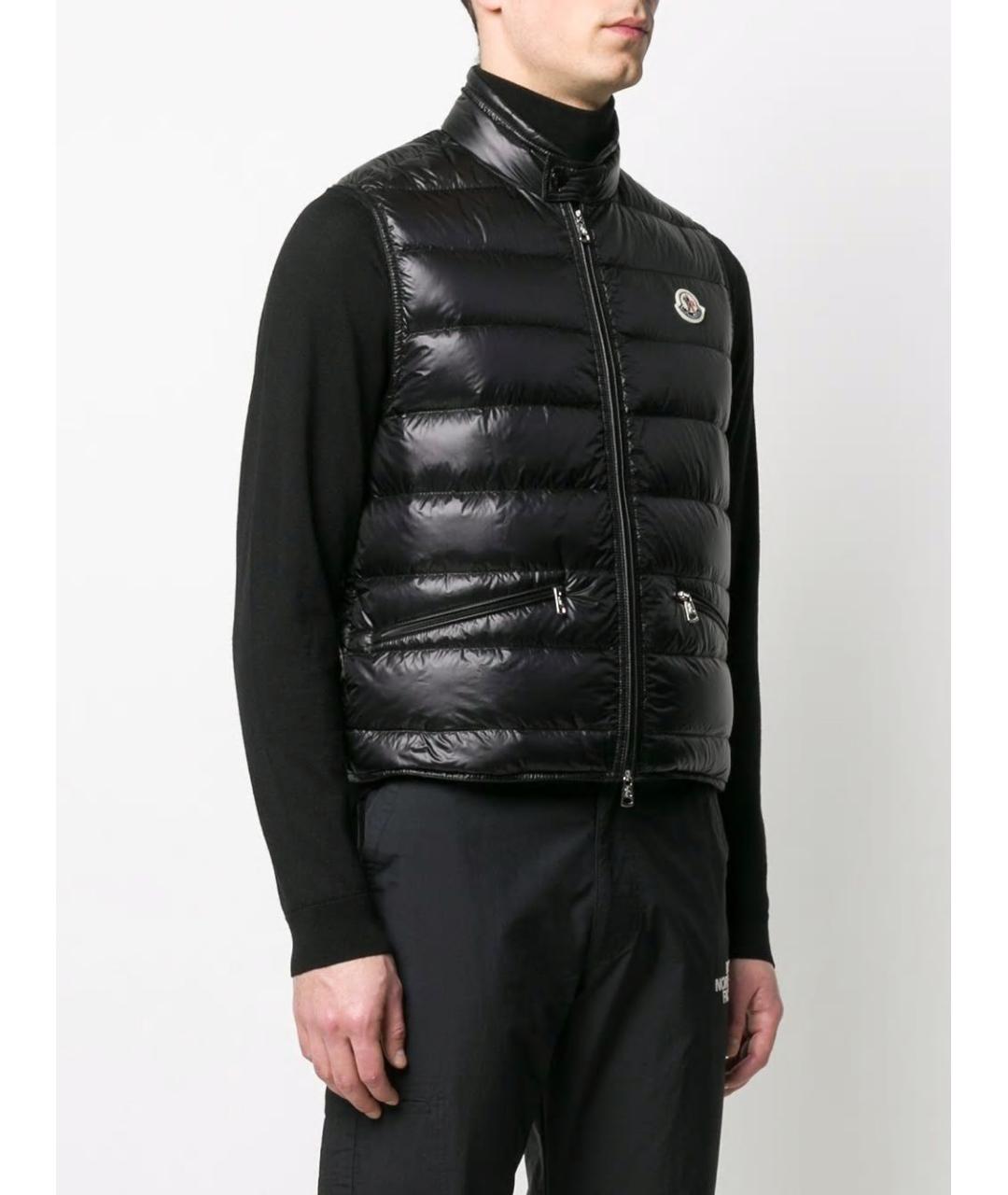 MONCLER Черный полиамидовый жилет, фото 3