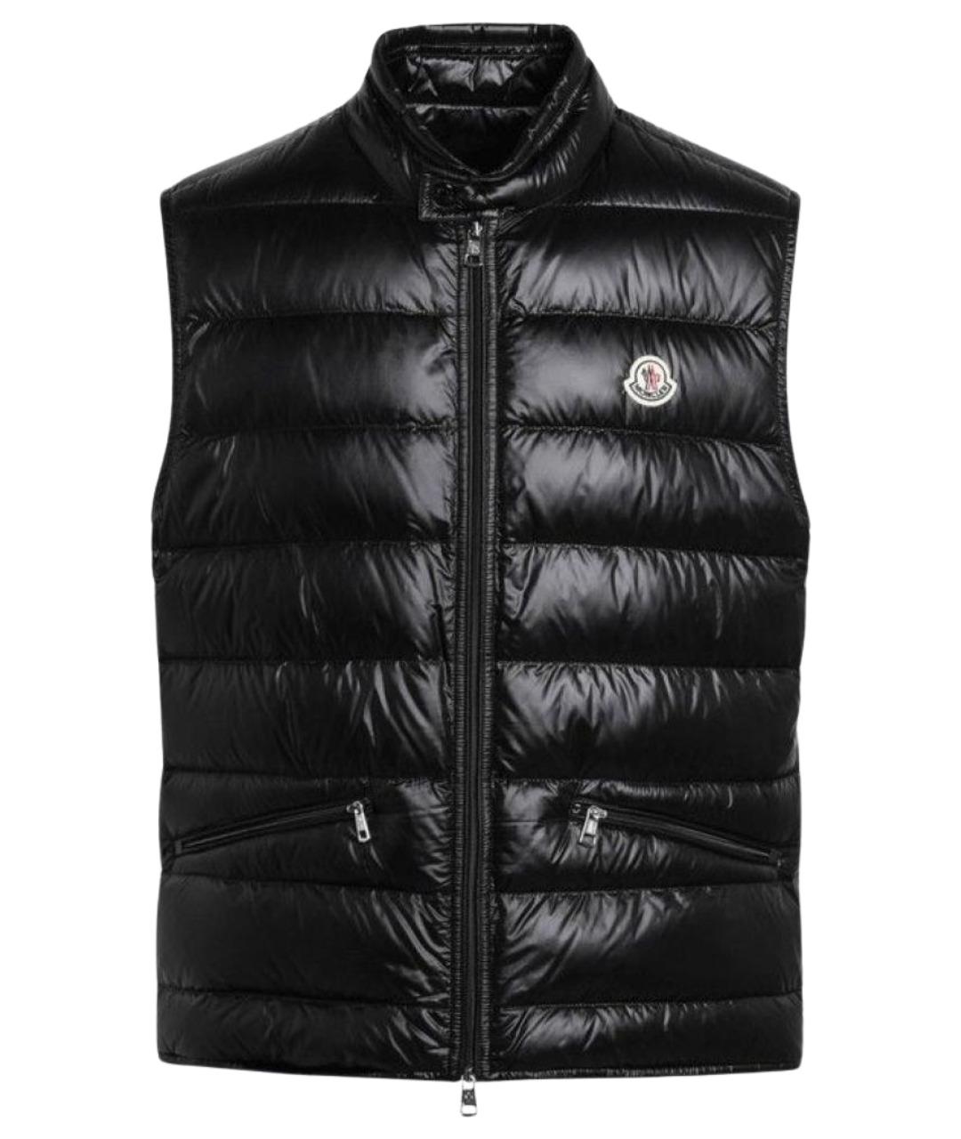 MONCLER Черный полиамидовый жилет, фото 1