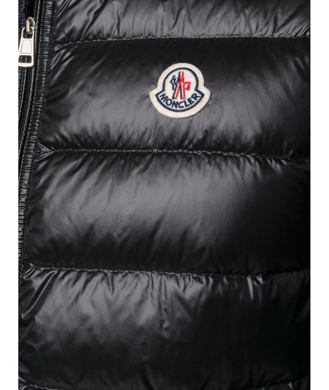 MONCLER Черный полиамидовый жилет, фото 5
