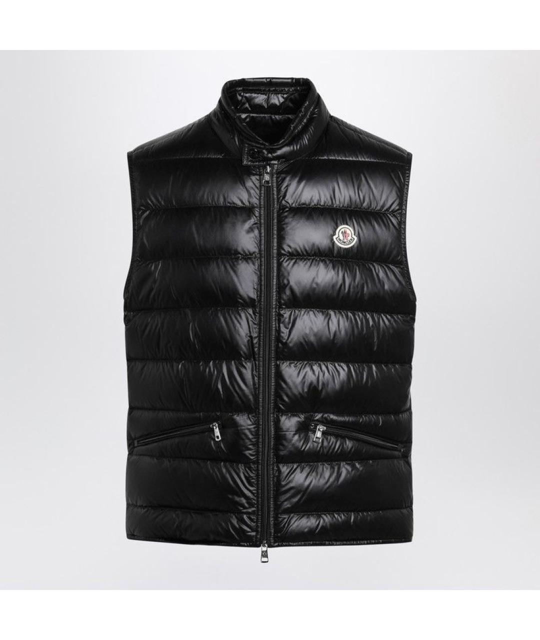 MONCLER Черный полиамидовый жилет, фото 6