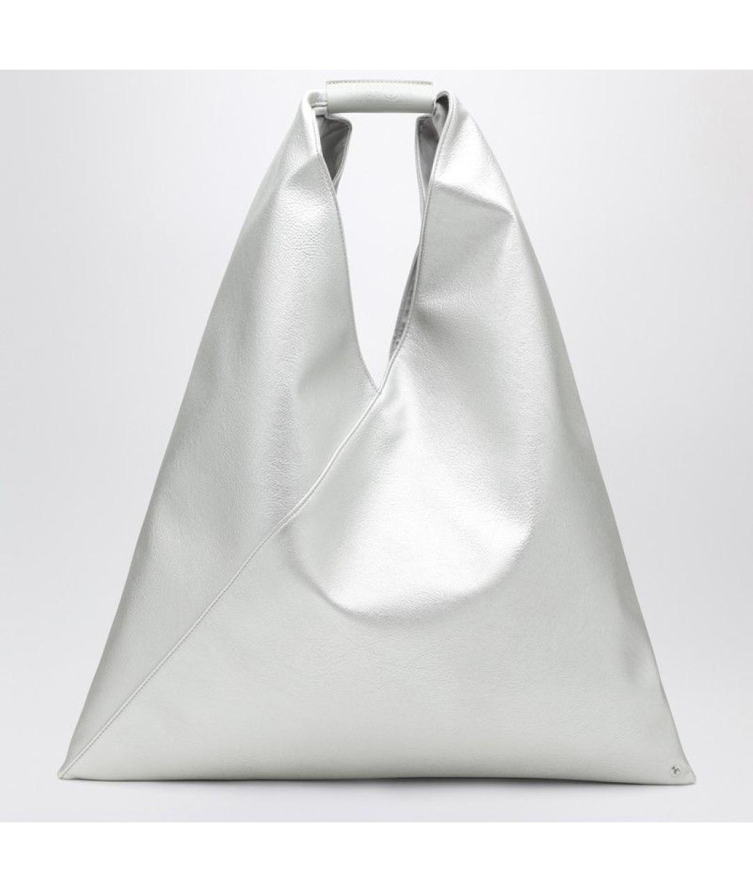 MM6 MAISON MARGIELA Серебряная сумка тоут из искусственной кожи, фото 3