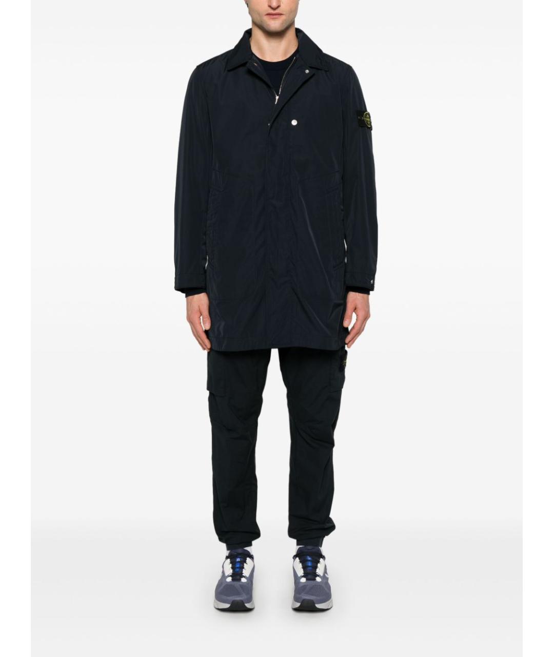 STONE ISLAND Темно-синий хлопковый джемпер / свитер, фото 2