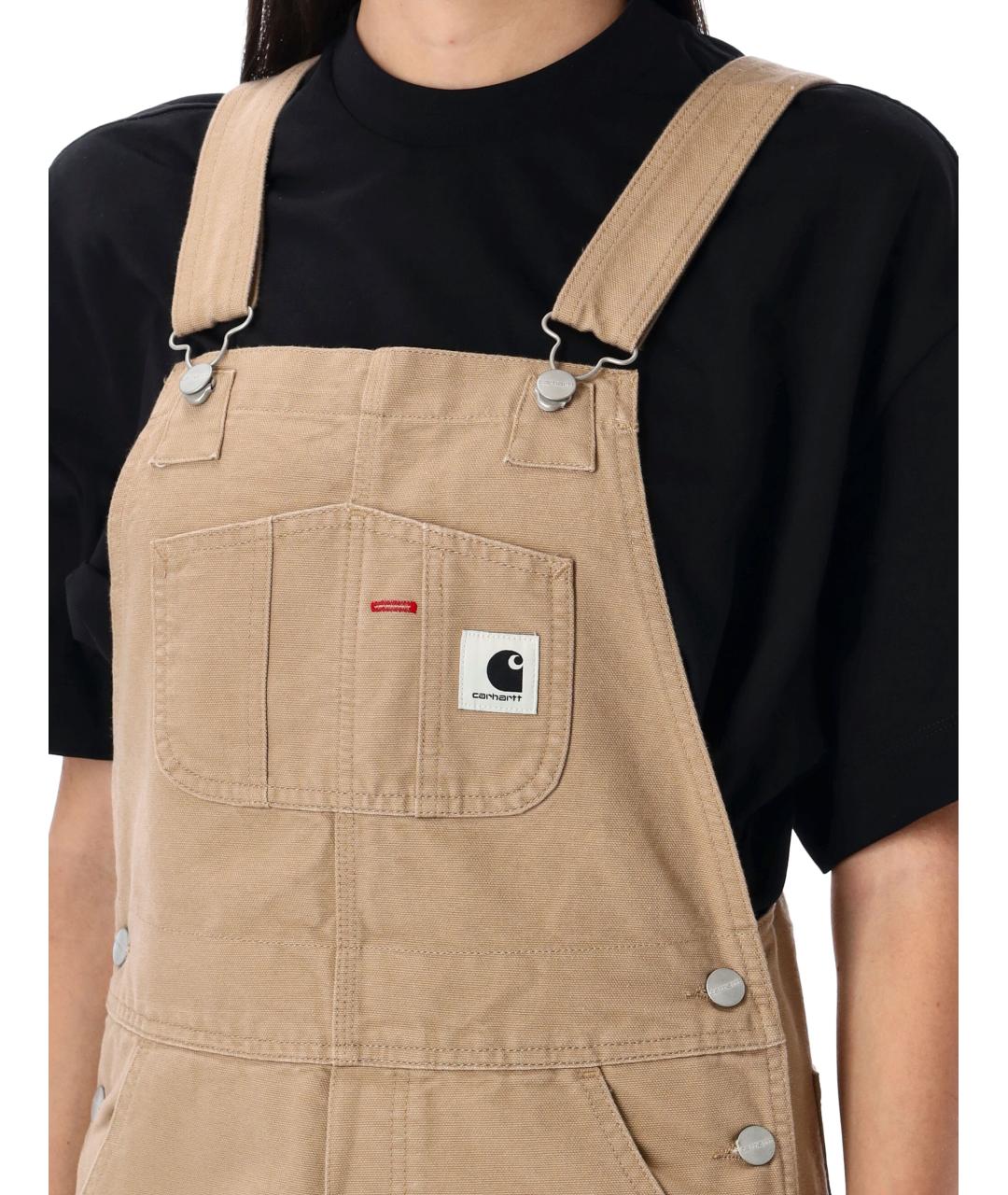 CARHARTT WIP Коричневый хлопковый комбинезон, фото 3