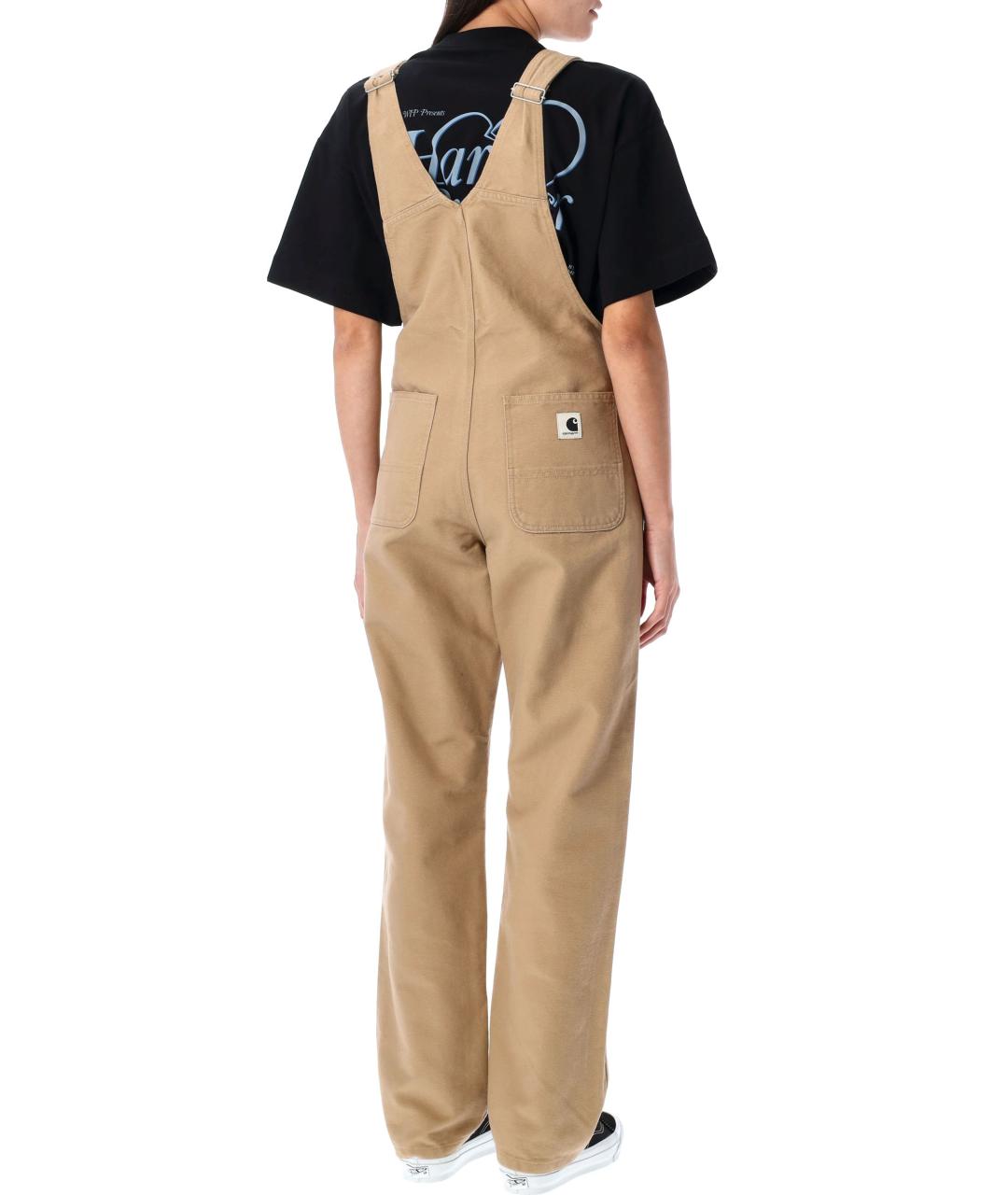 CARHARTT WIP Коричневый хлопковый комбинезон, фото 2