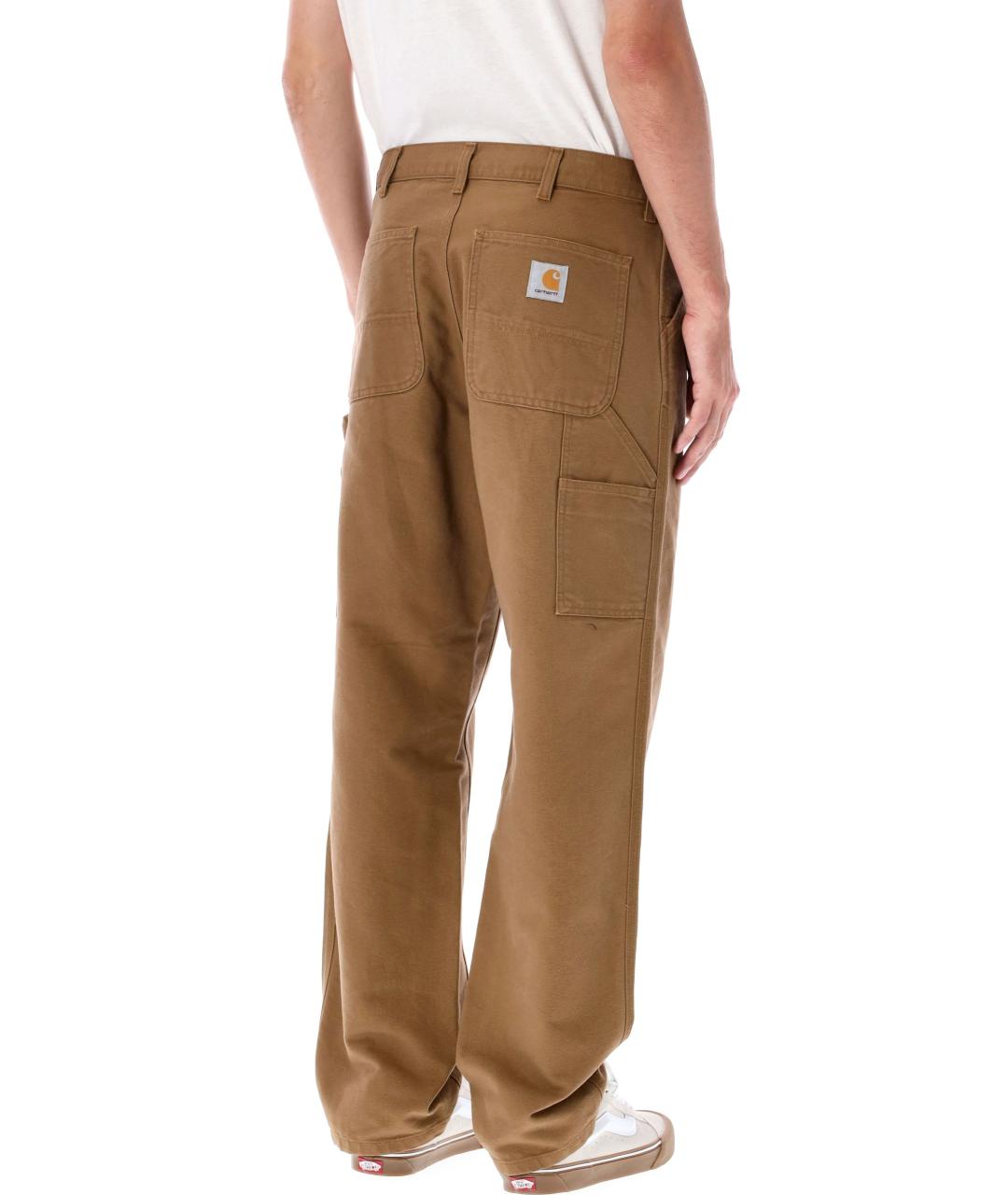 CARHARTT WIP Коричневые хлопковые повседневные брюки, фото 2