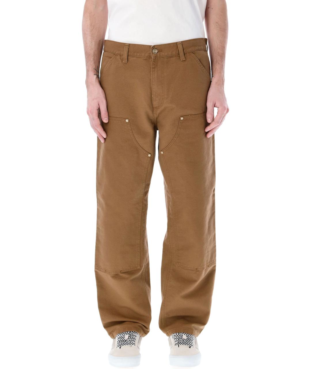 CARHARTT WIP Коричневые хлопковые повседневные брюки, фото 4