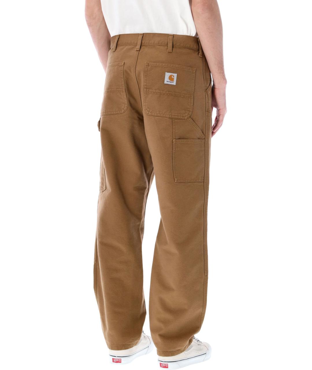 CARHARTT WIP Коричневые хлопковые повседневные брюки, фото 2