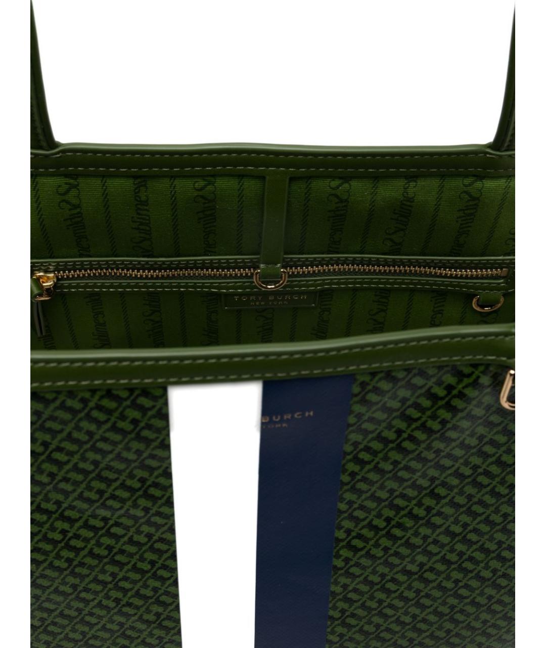 TORY BURCH Зеленая сумка тоут, фото 5