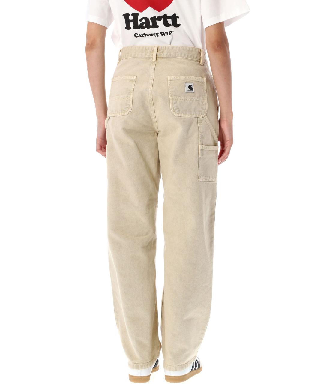 CARHARTT WIP Бежевые хлопковые прямые джинсы, фото 2