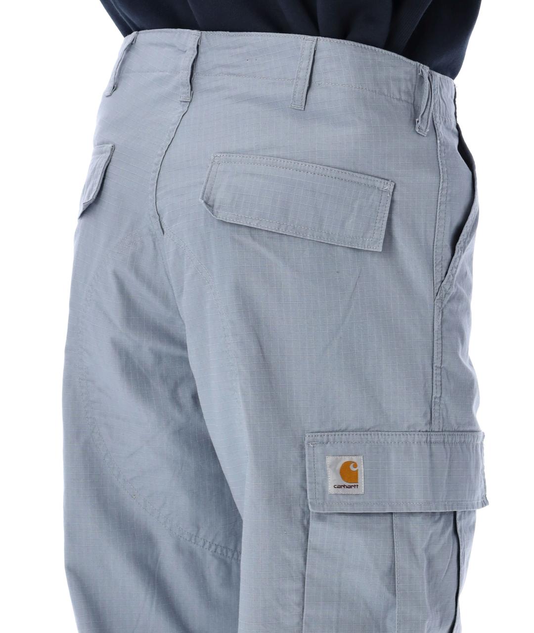 CARHARTT WIP Голубые хлопковые повседневные брюки, фото 4