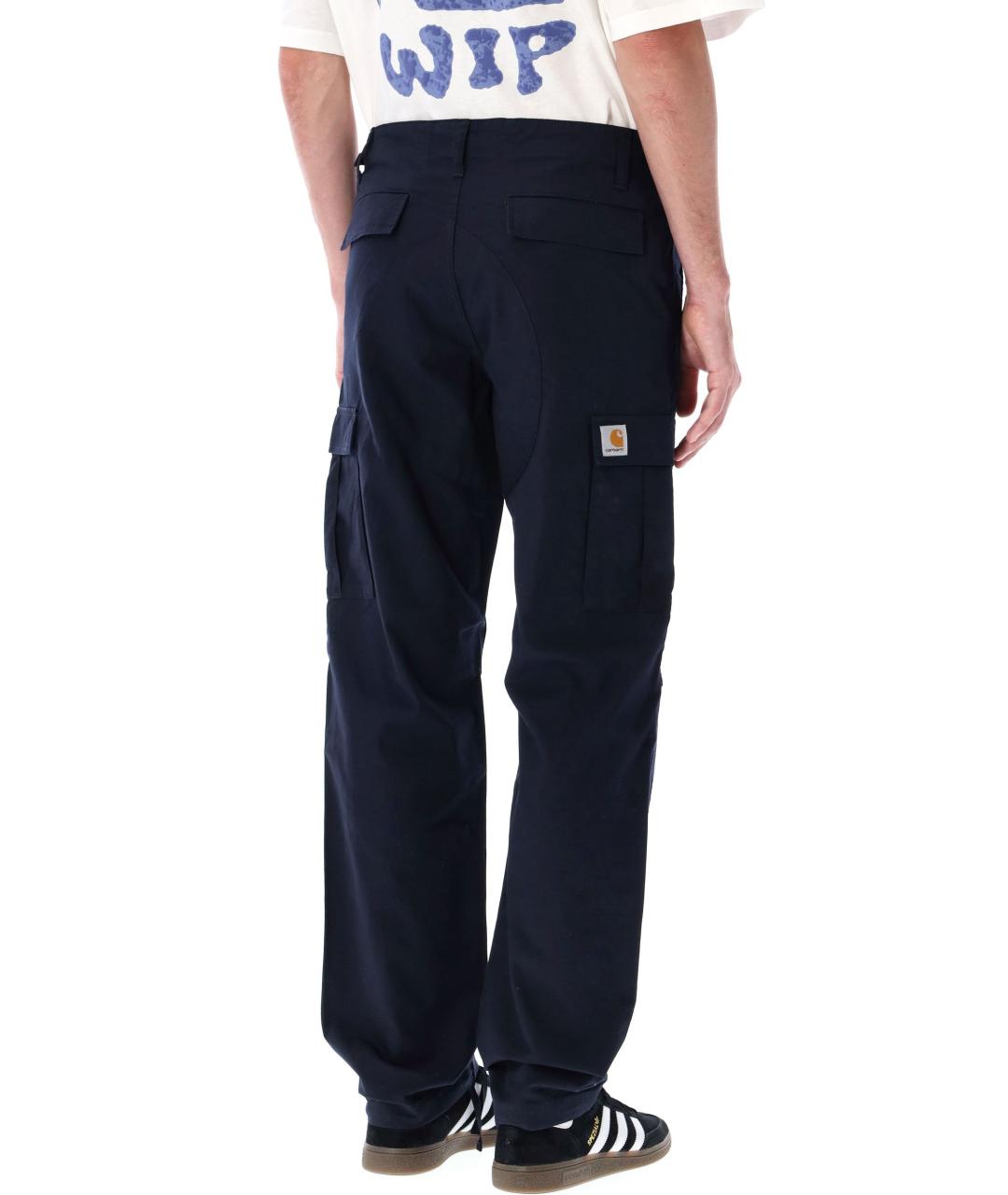 CARHARTT WIP Синие хлопковые повседневные брюки, фото 2