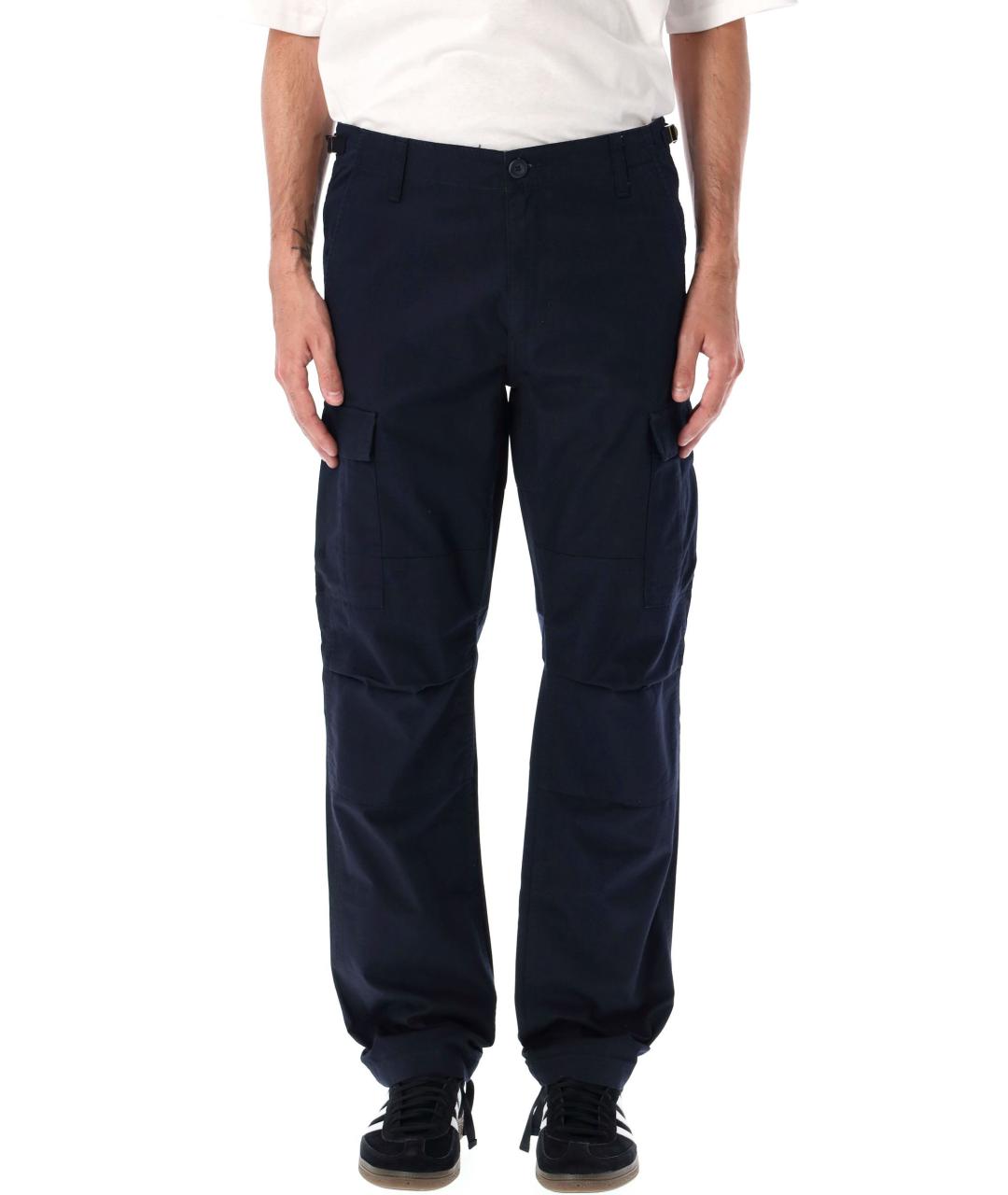 CARHARTT WIP Синие хлопковые повседневные брюки, фото 4