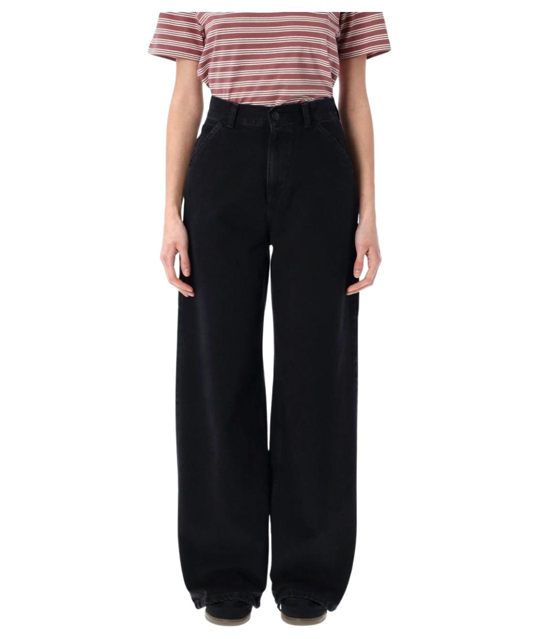CARHARTT WIP Черные хлопковые прямые джинсы, фото 1