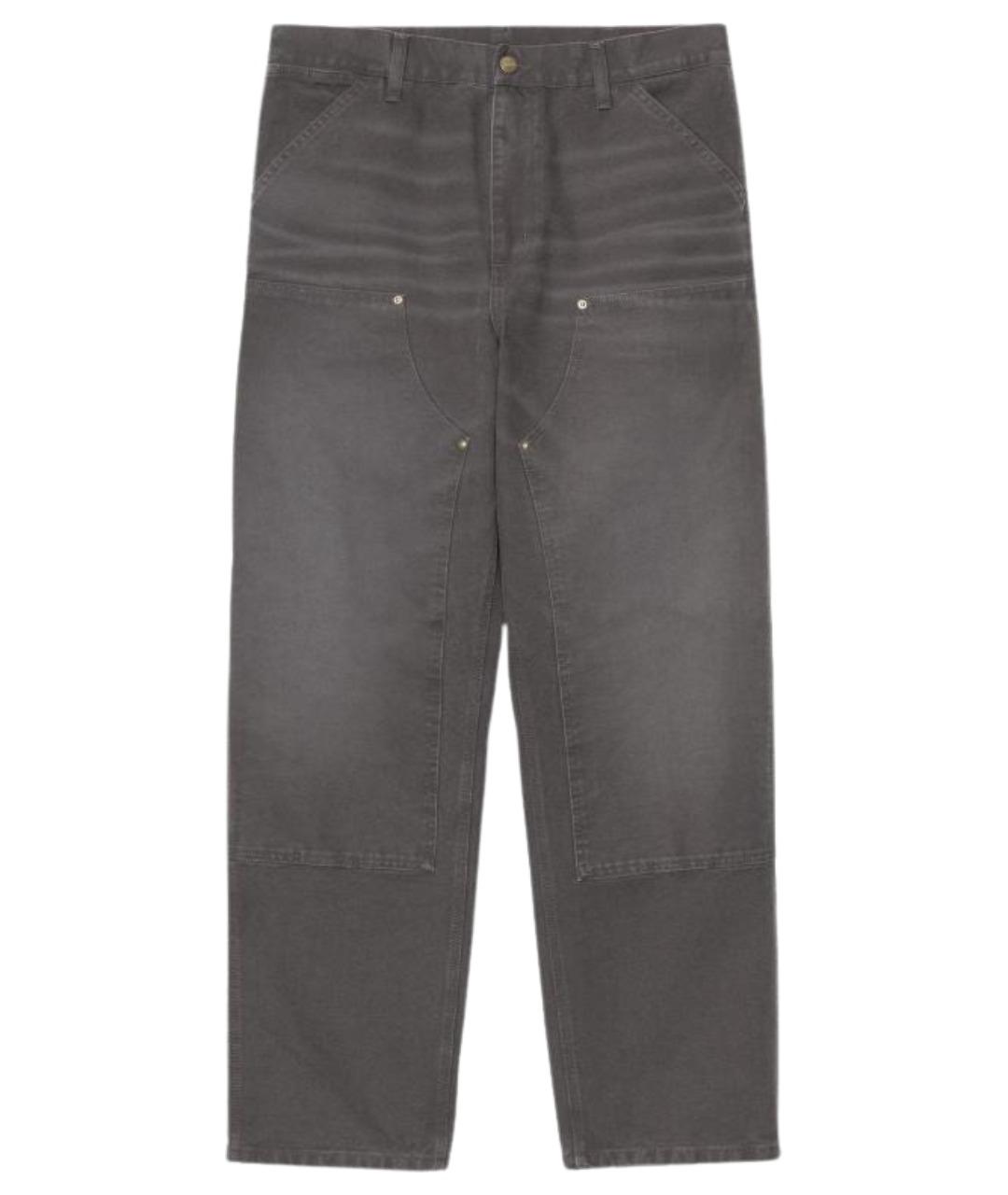 CARHARTT WIP Серые хлопковые повседневные брюки, фото 1