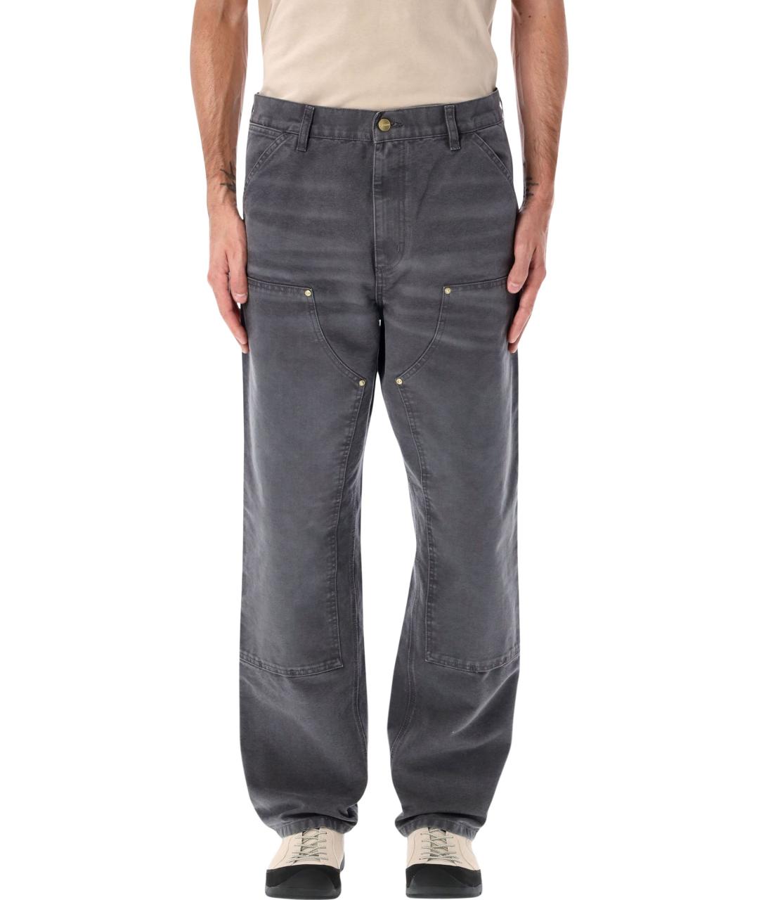 CARHARTT WIP Серые хлопковые повседневные брюки, фото 2