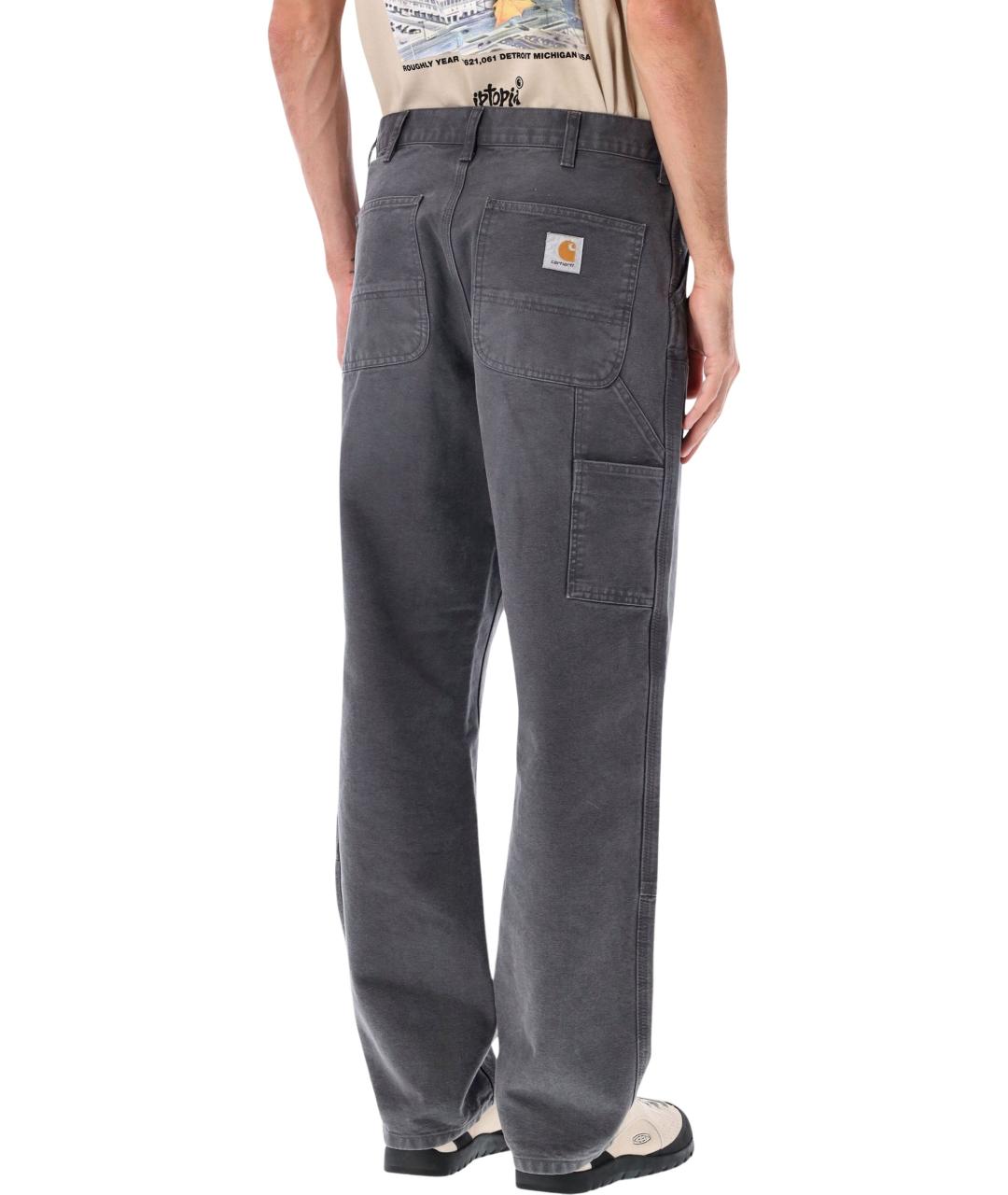 CARHARTT WIP Серые хлопковые повседневные брюки, фото 3