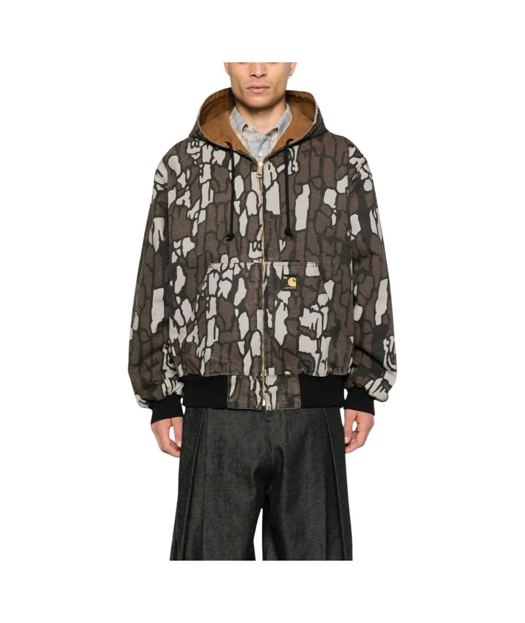 CARHARTT WIP Коричневая хлопковая куртка, фото 4