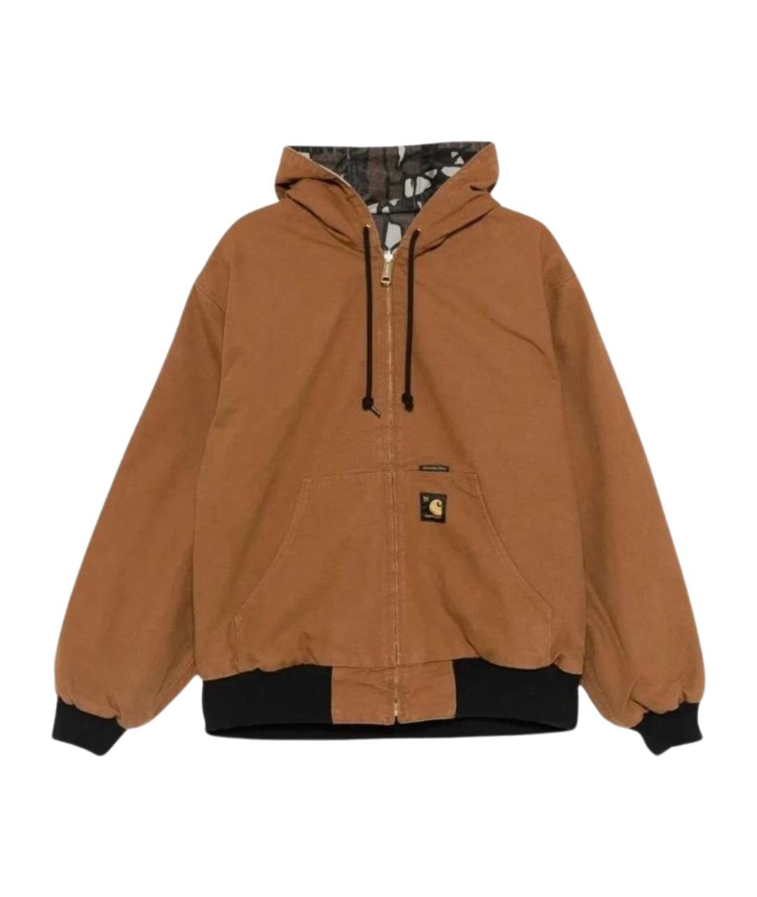 CARHARTT WIP Коричневая хлопковая куртка, фото 1