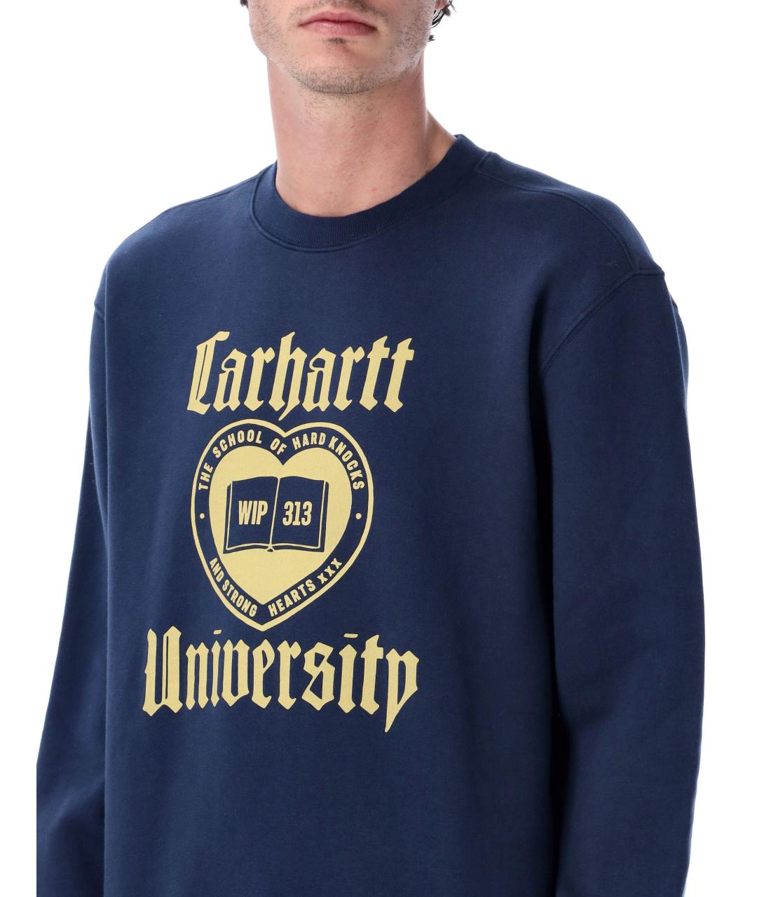 CARHARTT WIP Темно-синий хлопковый джемпер / свитер, фото 6