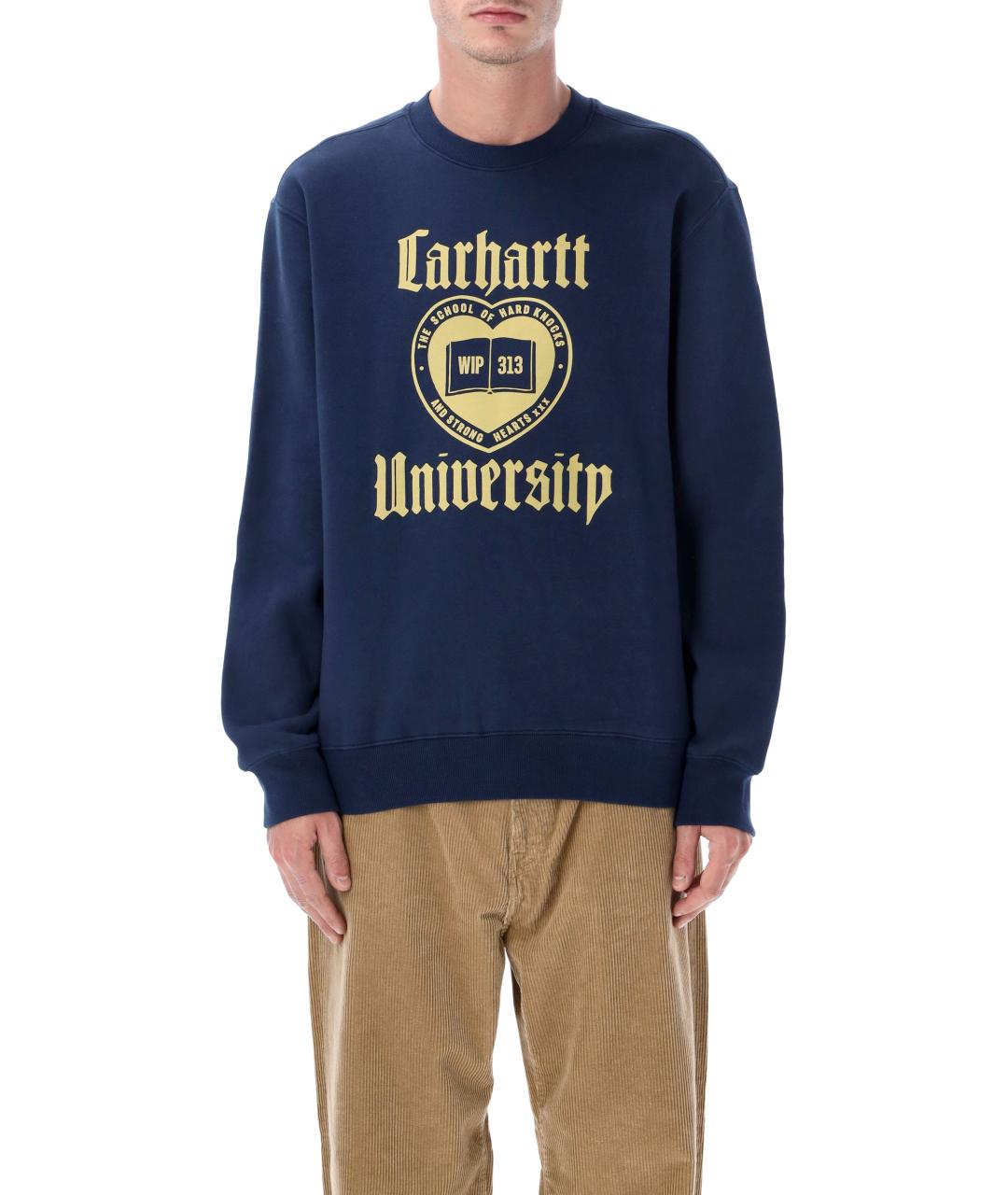 CARHARTT WIP Темно-синий хлопковый джемпер / свитер, фото 2