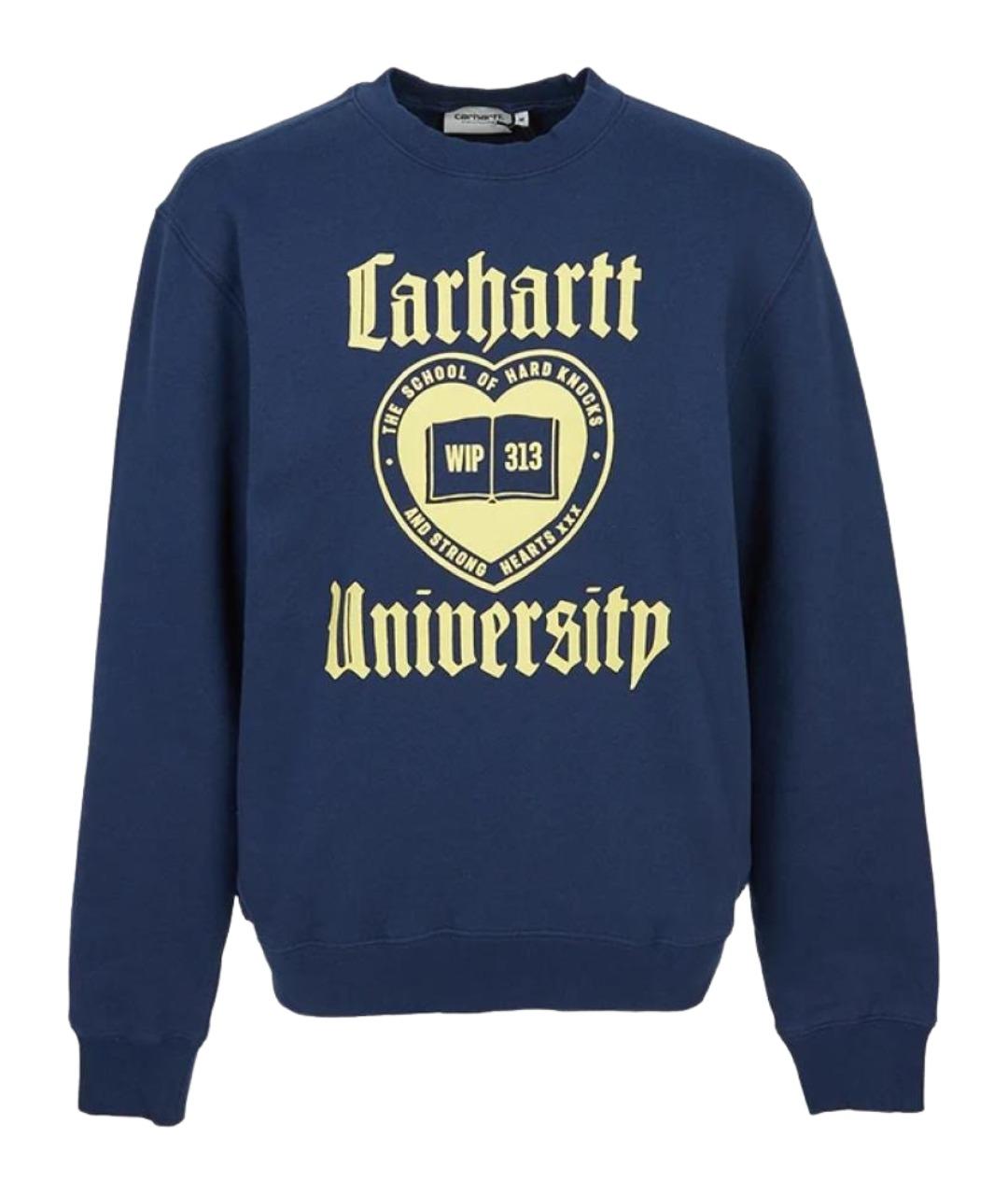 CARHARTT WIP Темно-синий хлопковый джемпер / свитер, фото 1