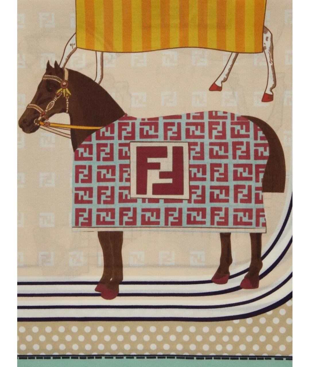 FENDI Мульти хлопковый платок, фото 2