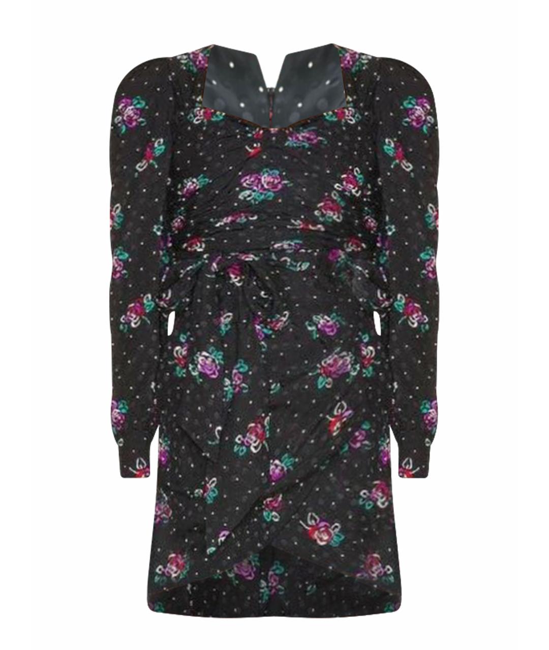 ALESSANDRA RICH Черное шелковое вечернее платье, фото 1