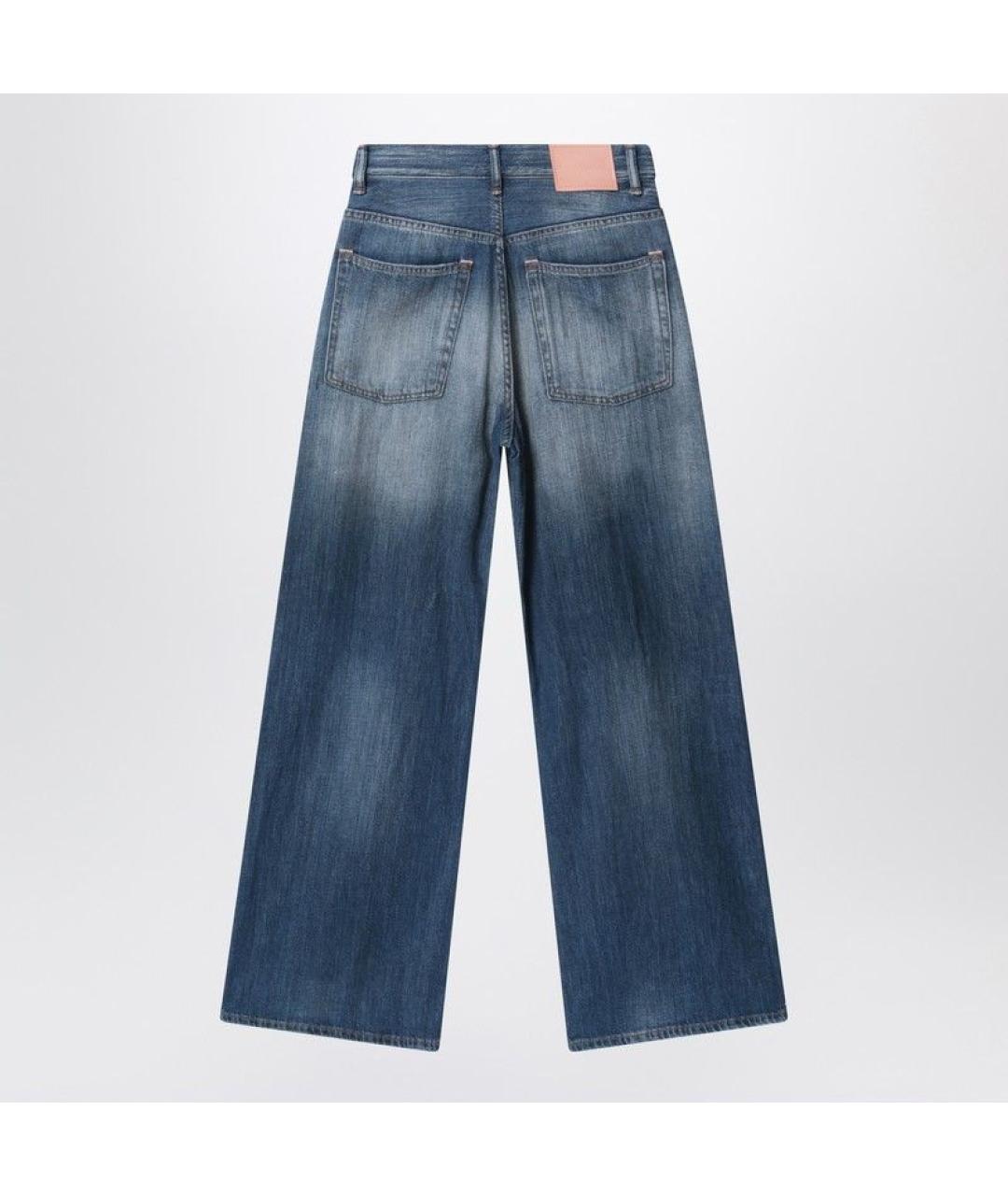 ACNE STUDIOS Синие хлопковые прямые джинсы, фото 3