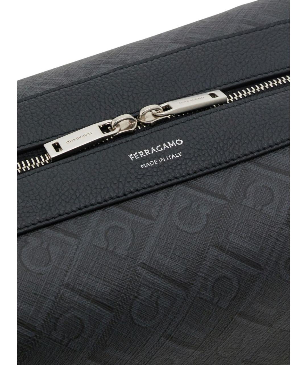 FERRAGAMO Черная барсетка, фото 4