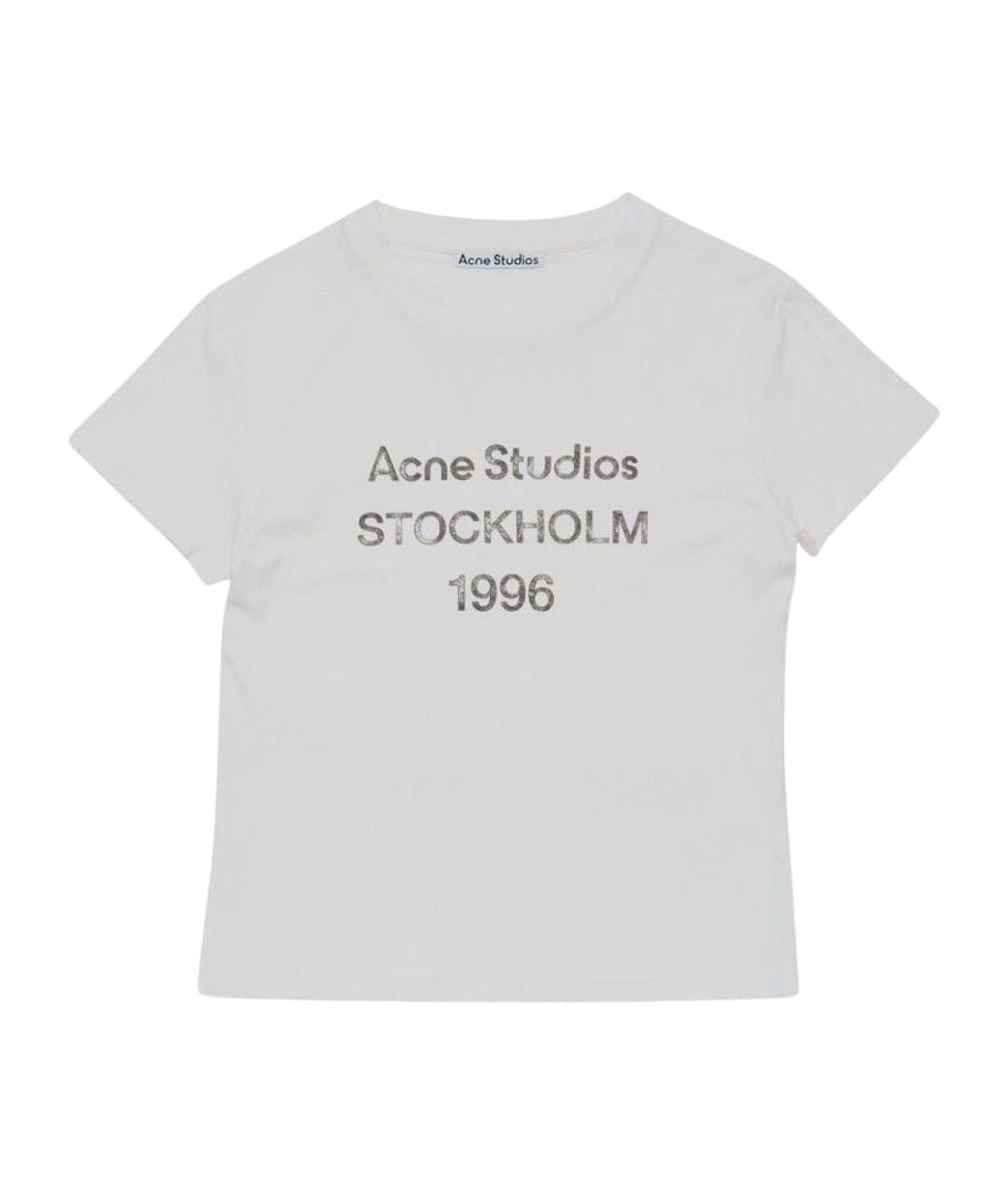 ACNE STUDIOS Белая хлопковая футболка, фото 1