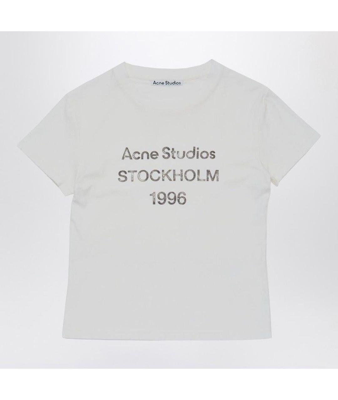 ACNE STUDIOS Белая хлопковая футболка, фото 3