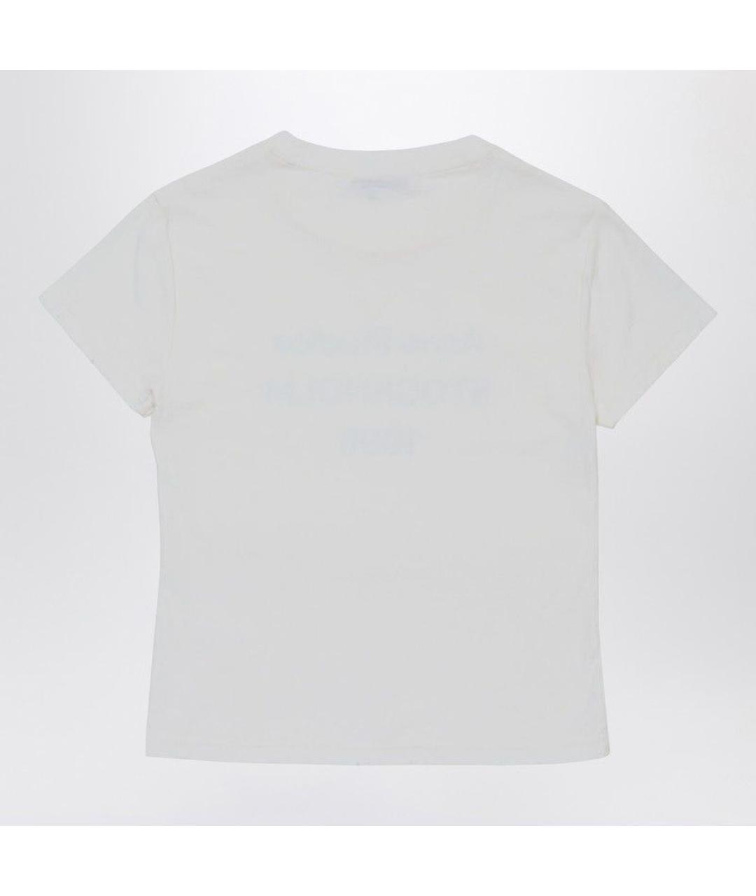 ACNE STUDIOS Белая хлопковая футболка, фото 2
