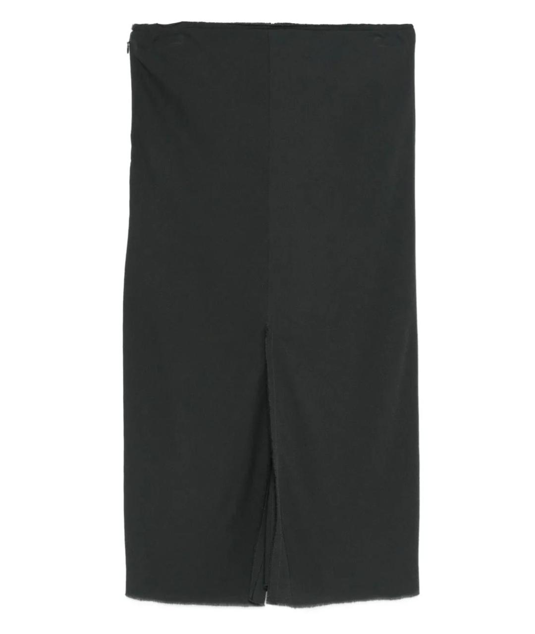 Ami Paris Черная вискозная юбка миди, фото 2