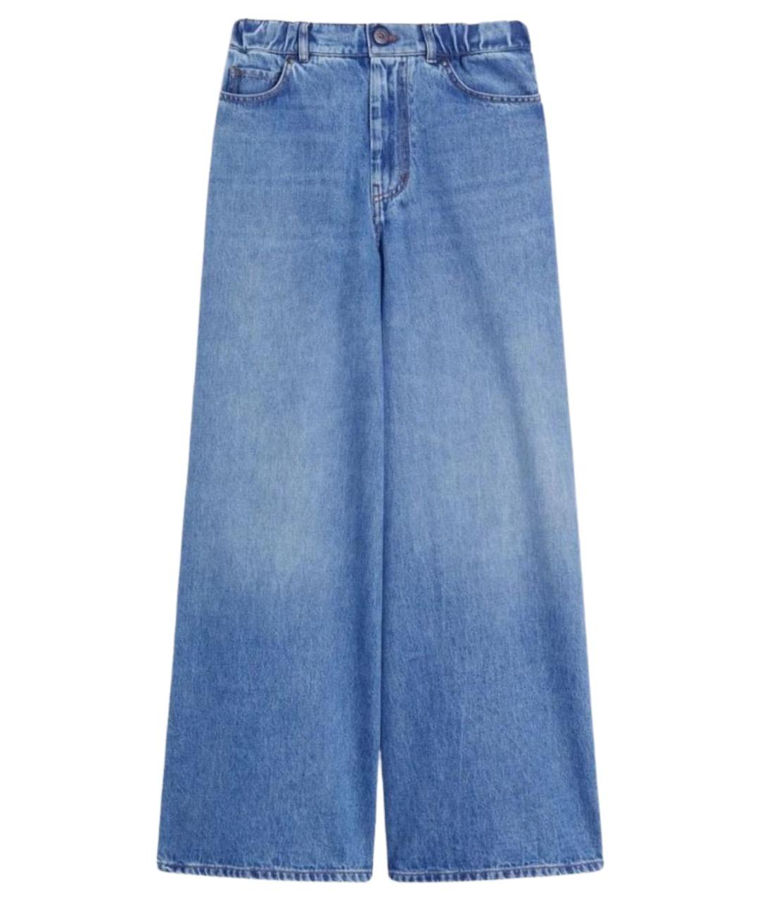WEEKEND MAX MARA Синие хлопковые прямые джинсы, фото 1