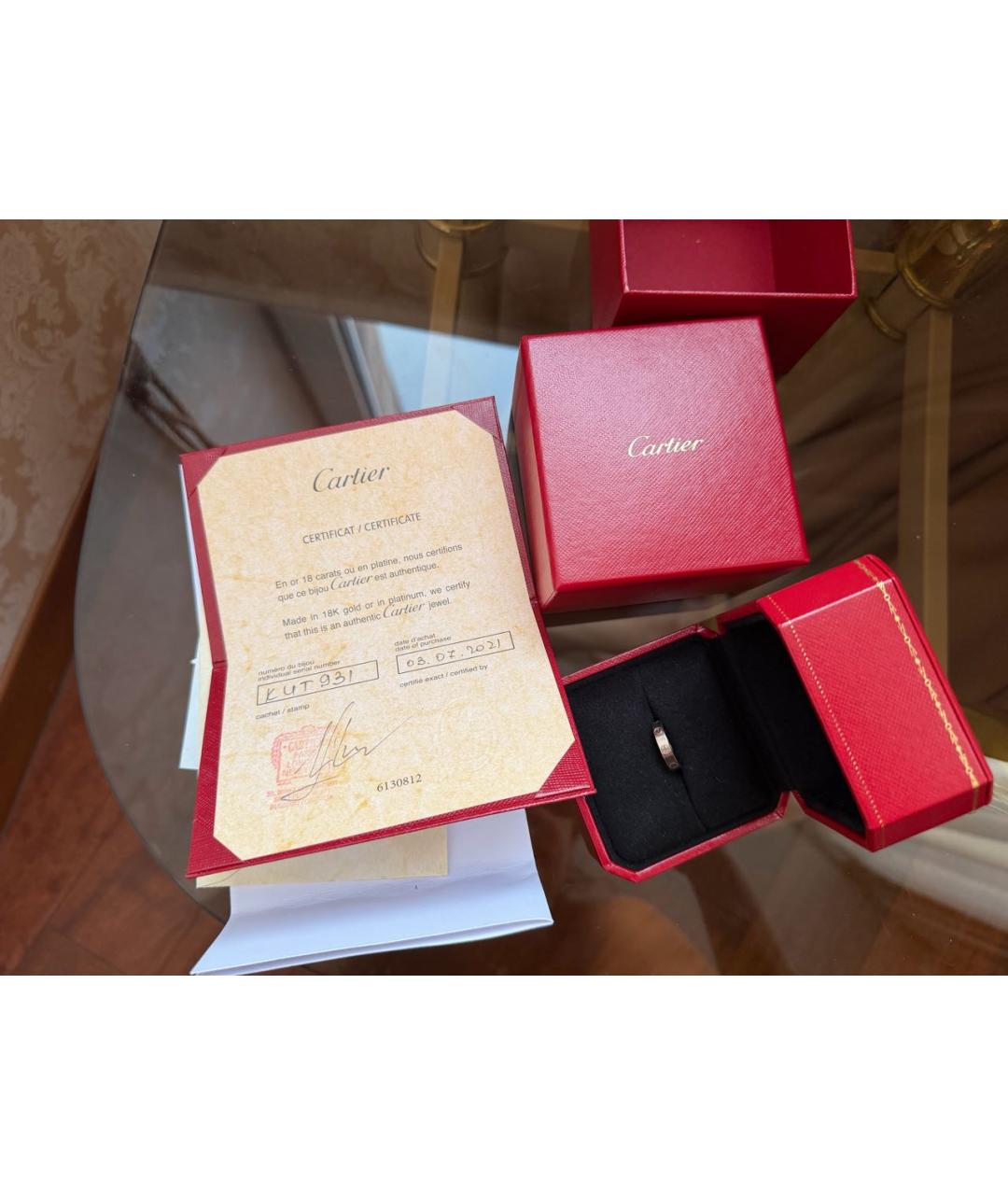 CARTIER Серебряное кольцо из белого золота, фото 4