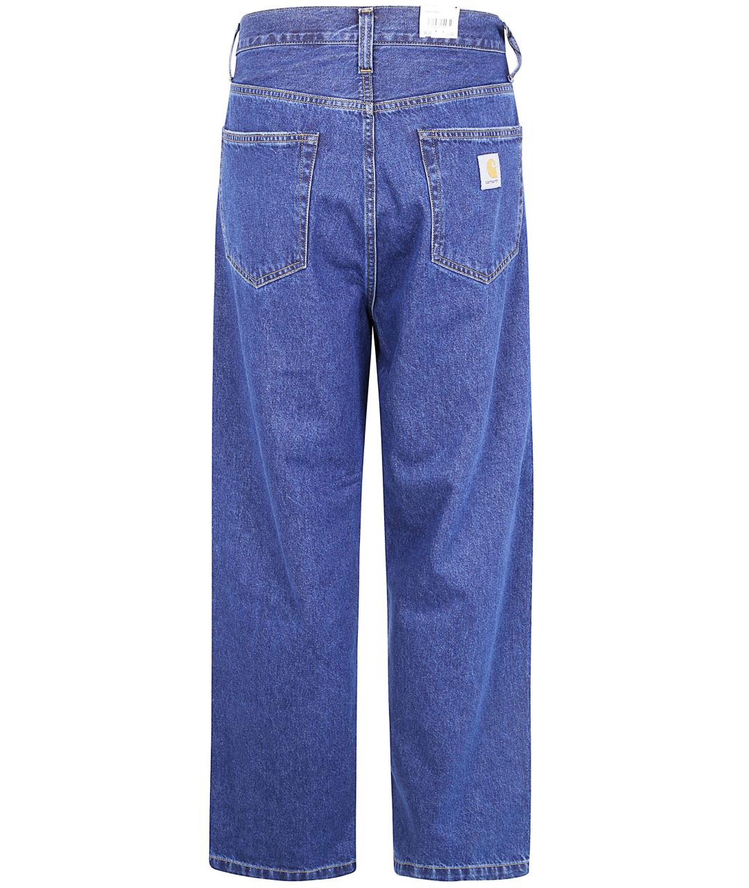 CARHARTT WIP Синие хлопковые прямые джинсы, фото 2