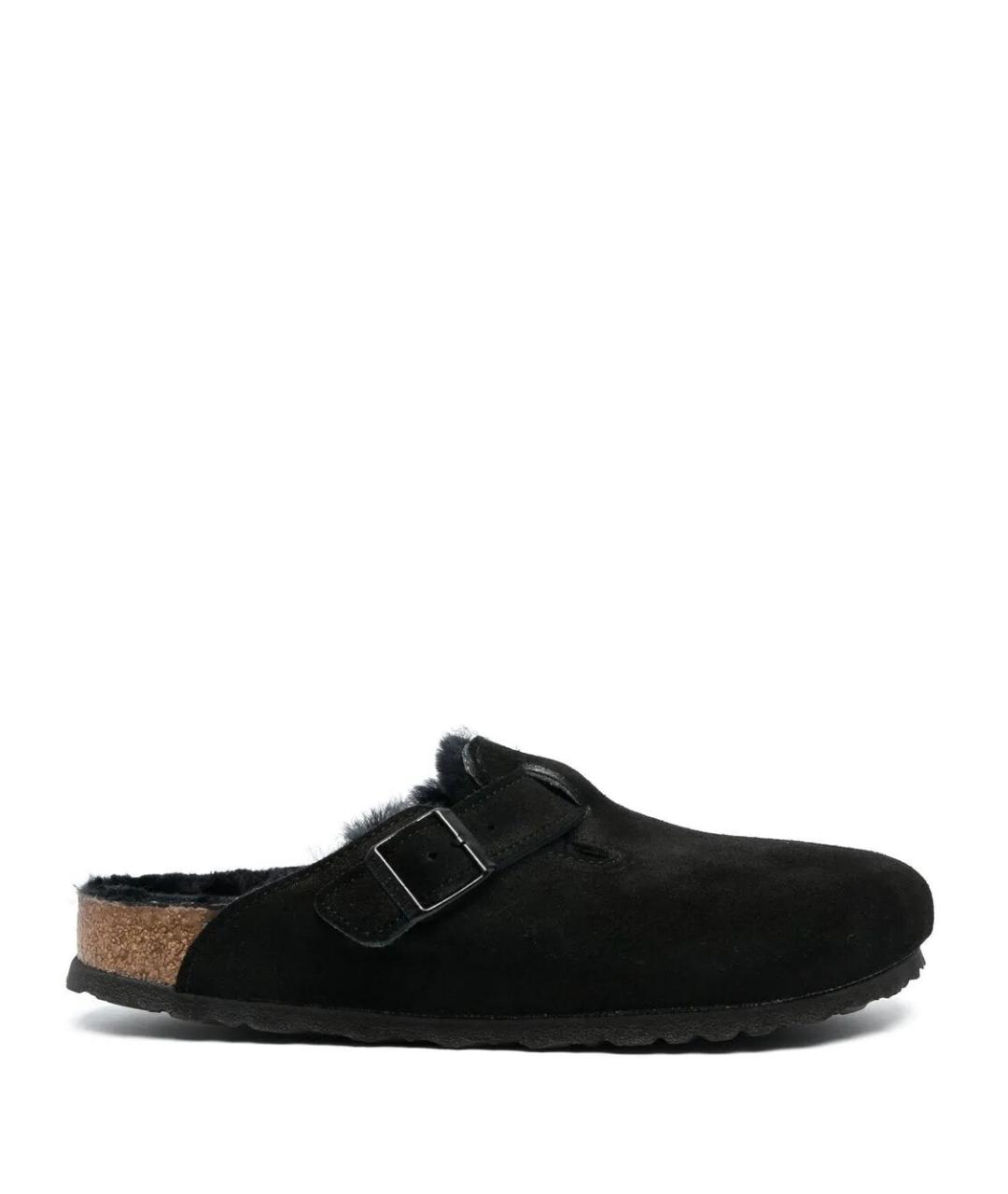 BIRKENSTOCK Черные кожаные сандалии, фото 1