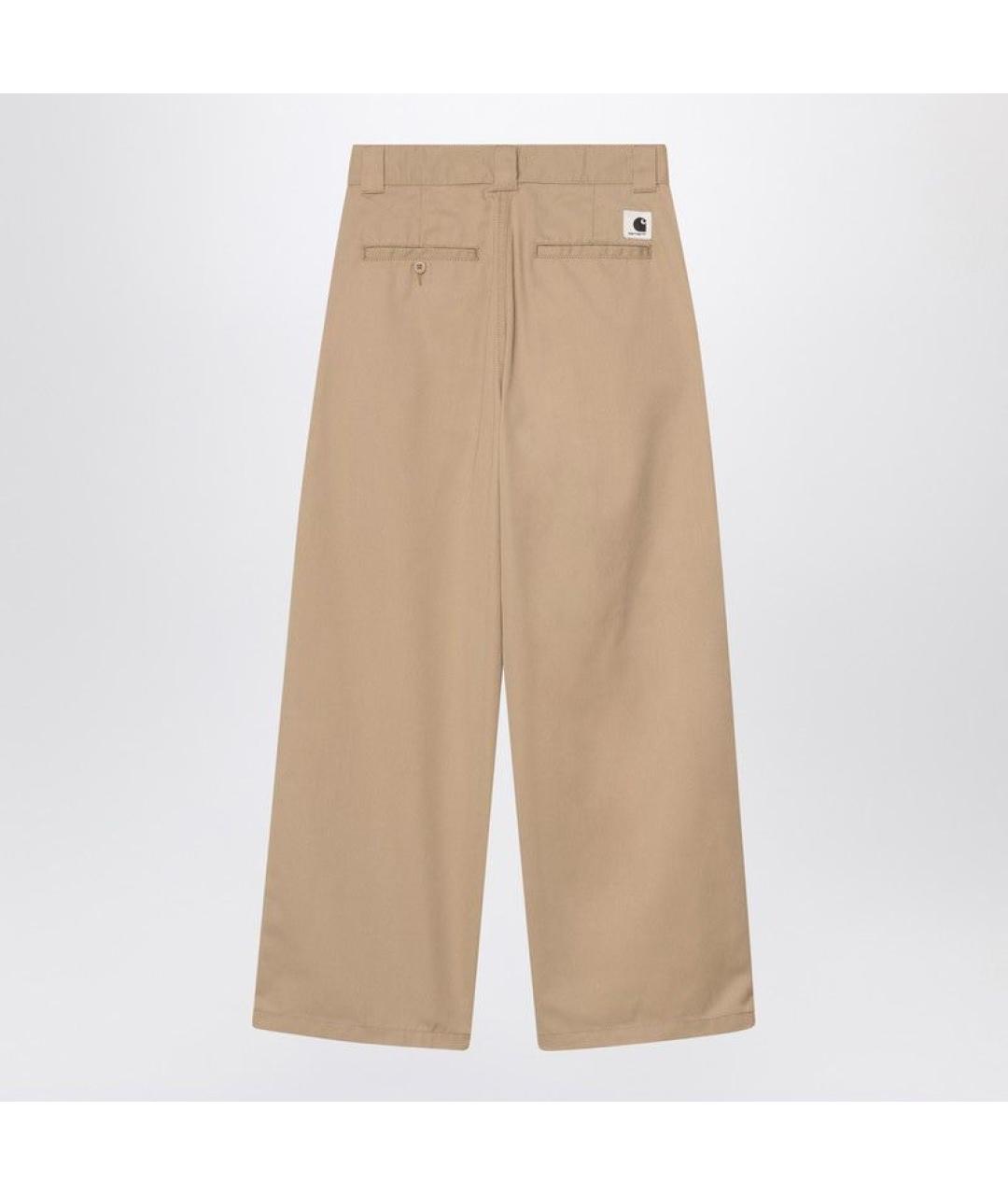 CARHARTT WIP Бежевые хлопковые прямые джинсы, фото 2