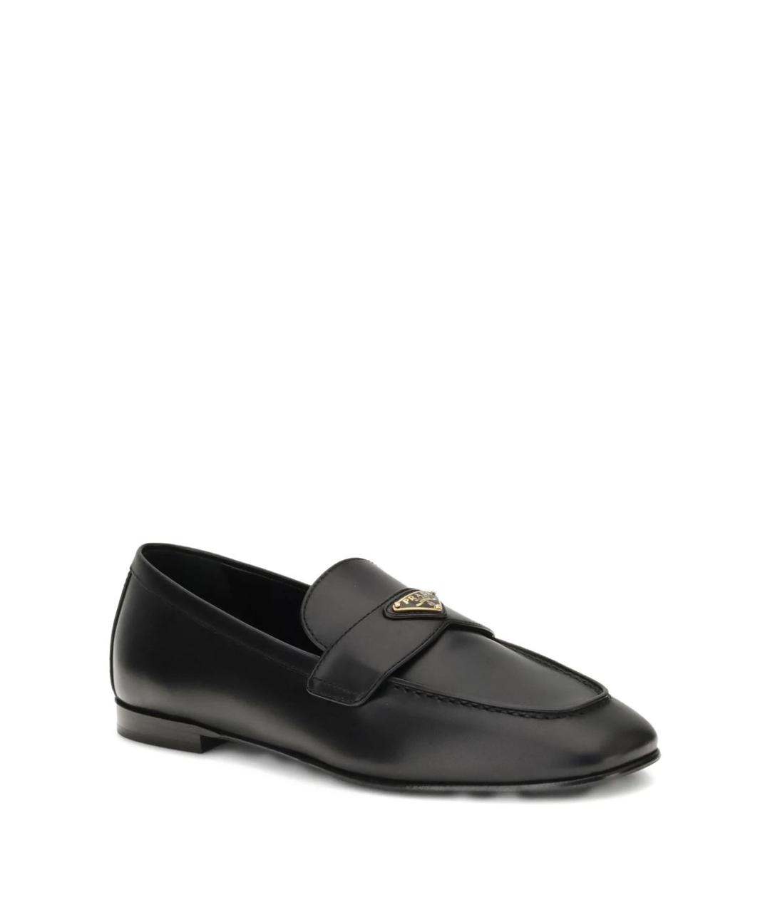 PRADA Черные кожаные мокасины, фото 4