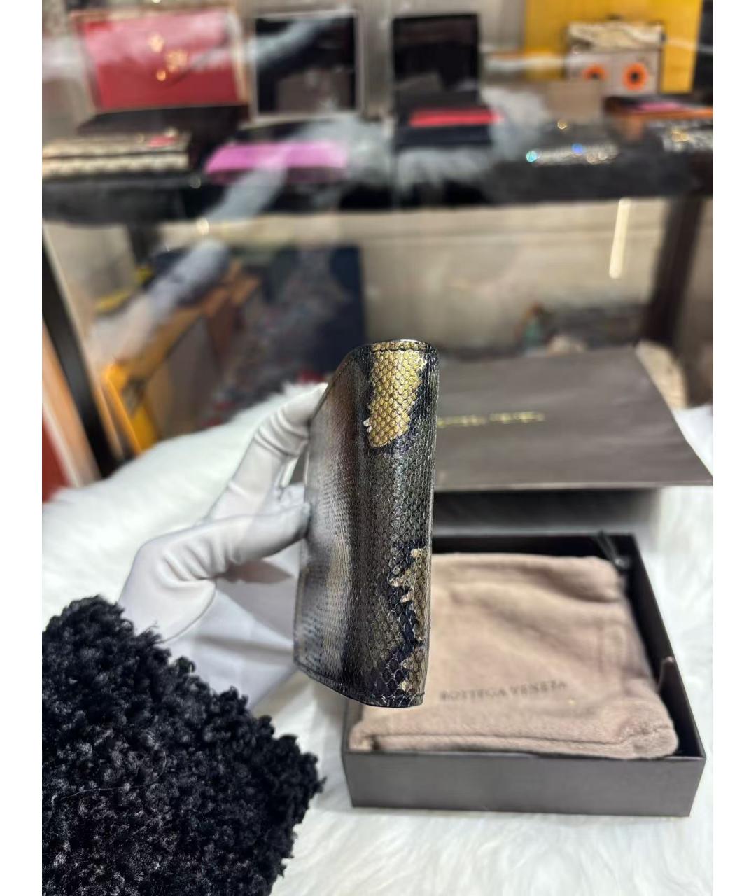 BOTTEGA VENETA Коричневый кожаный кошелек, фото 4