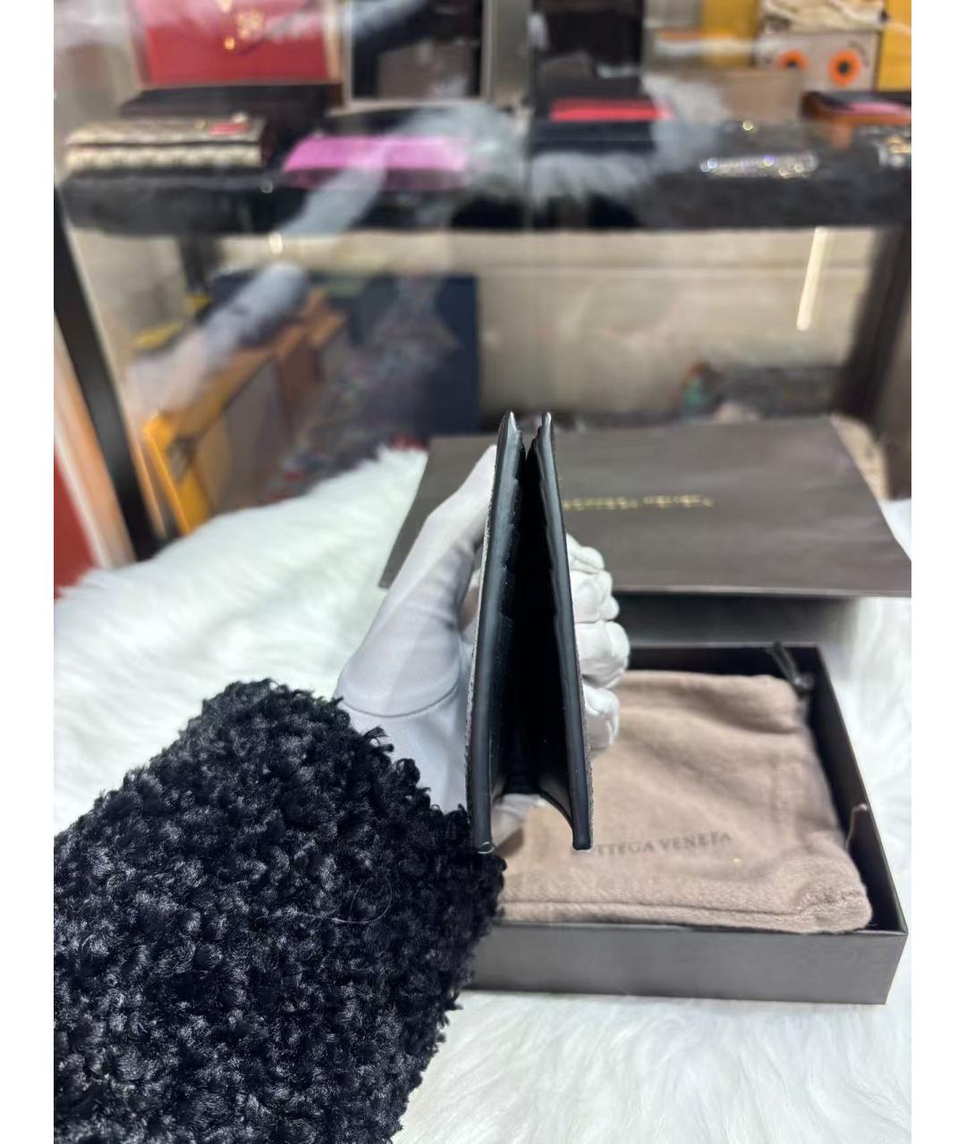 BOTTEGA VENETA Коричневый кожаный кошелек, фото 5