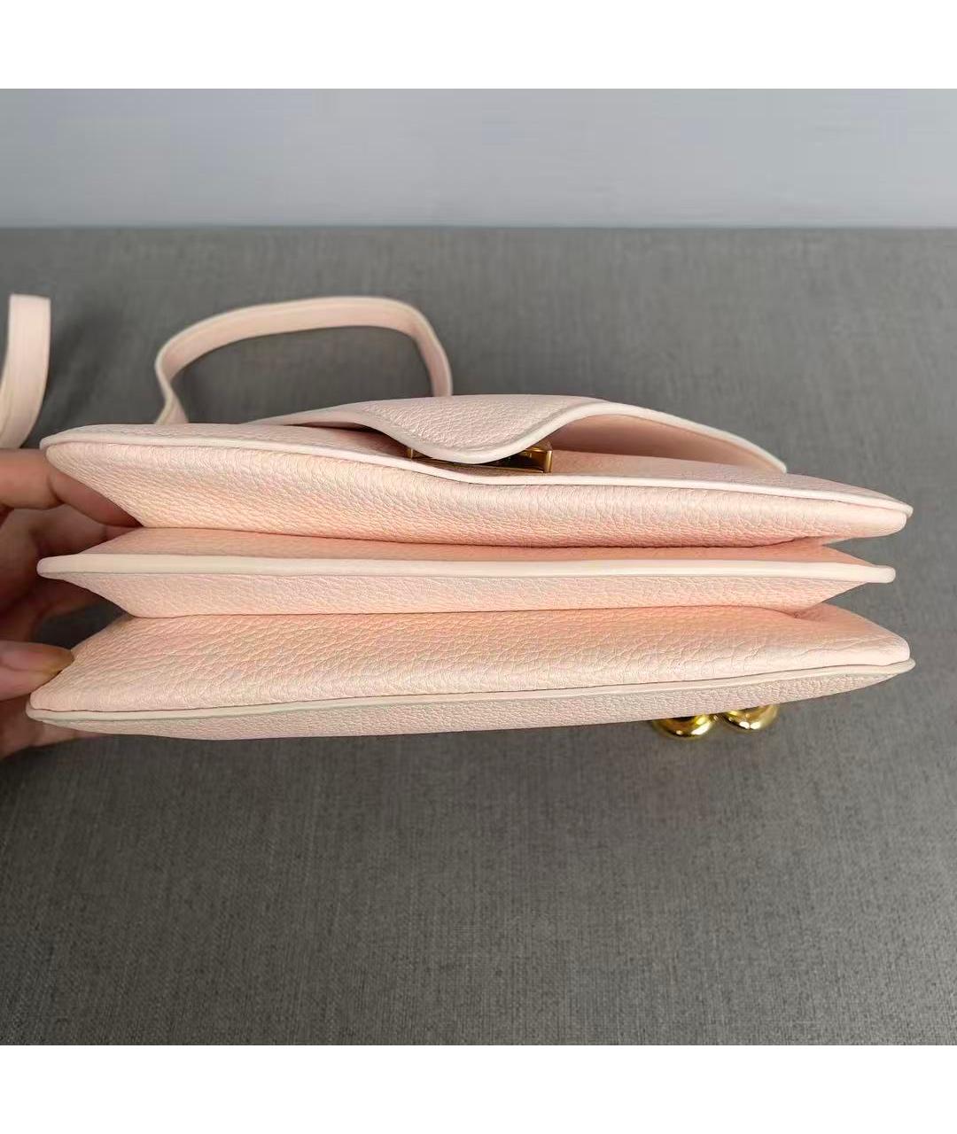 BOTTEGA VENETA Розовая кожаная сумка через плечо, фото 3