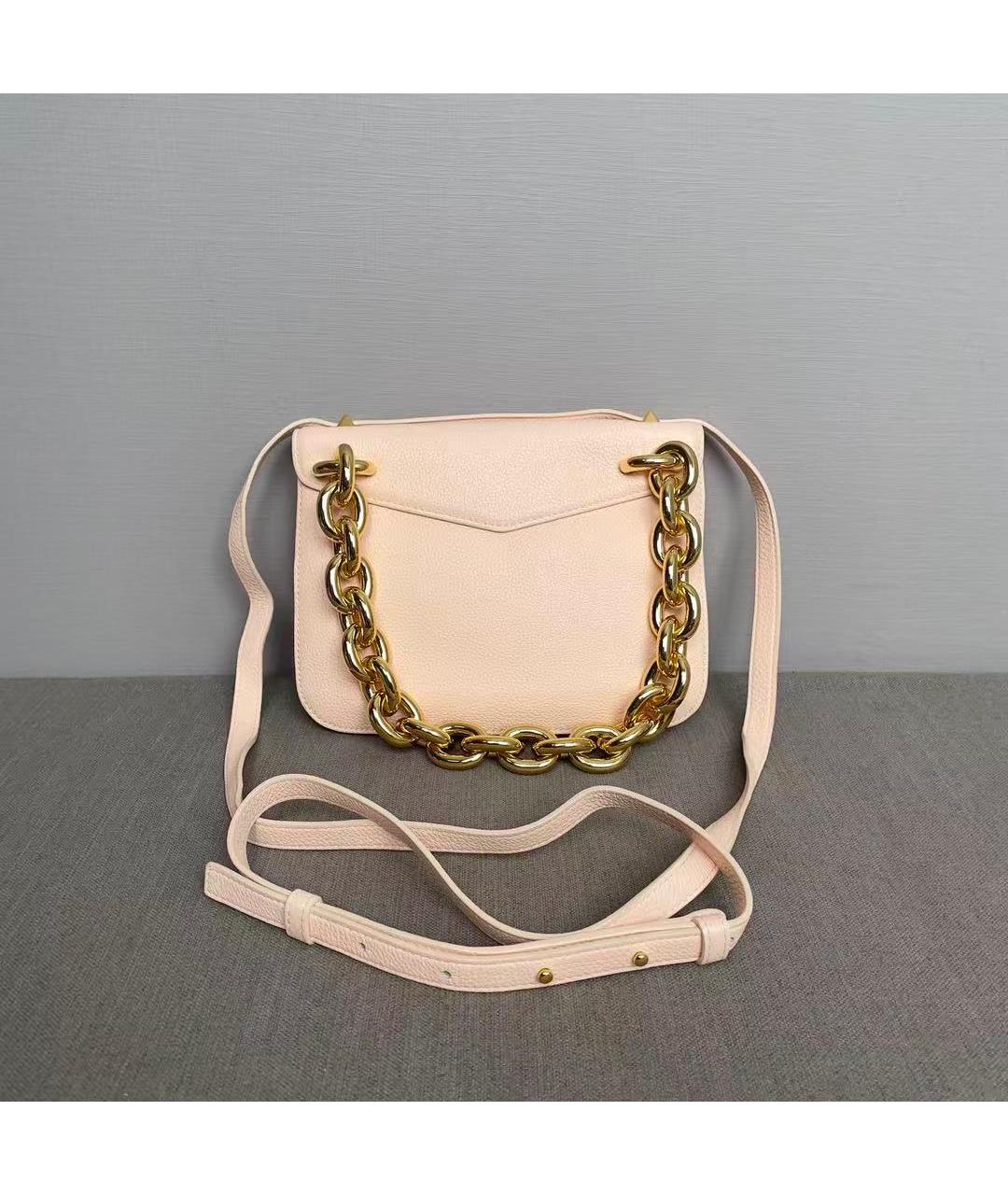 BOTTEGA VENETA Розовая кожаная сумка через плечо, фото 2