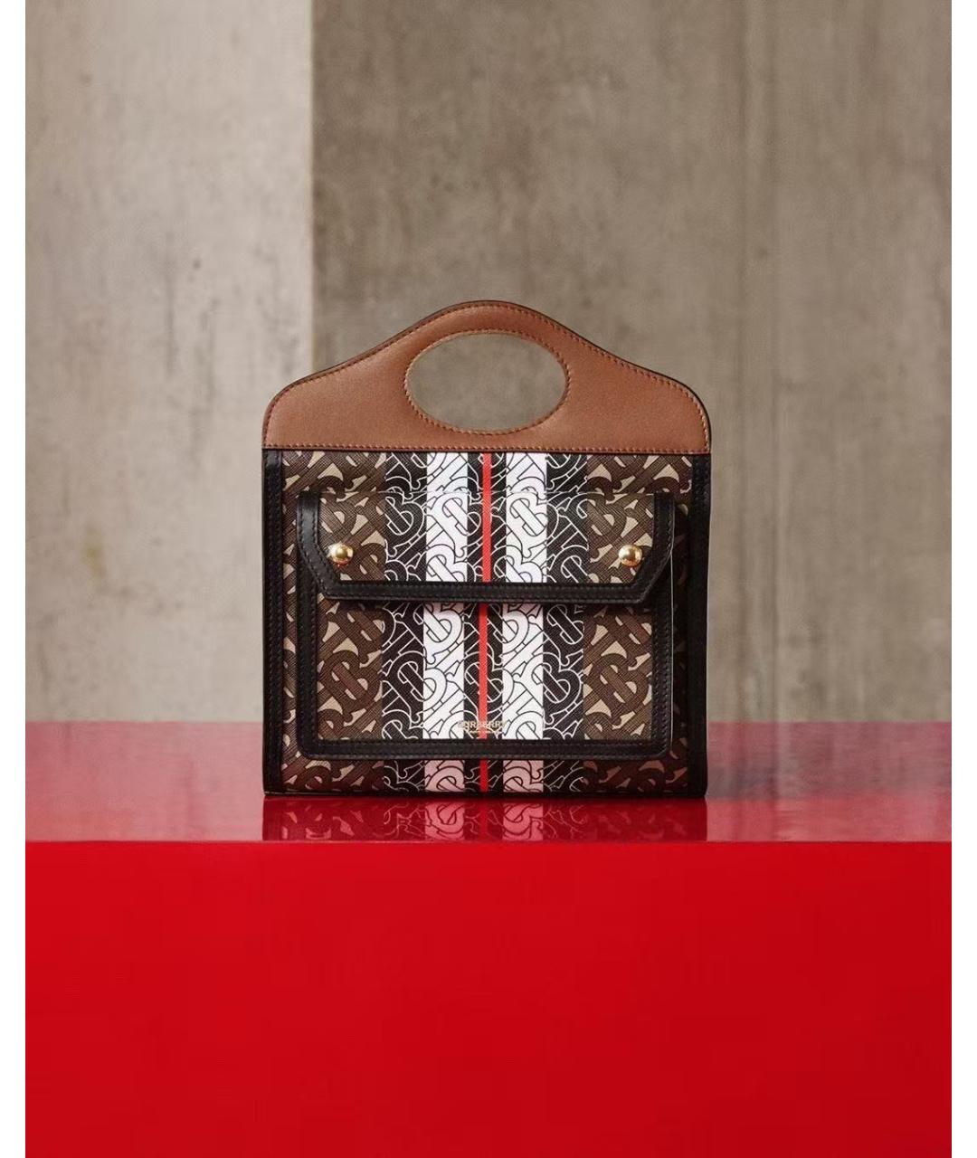 BURBERRY Коричневая кожаная сумка через плечо, фото 5