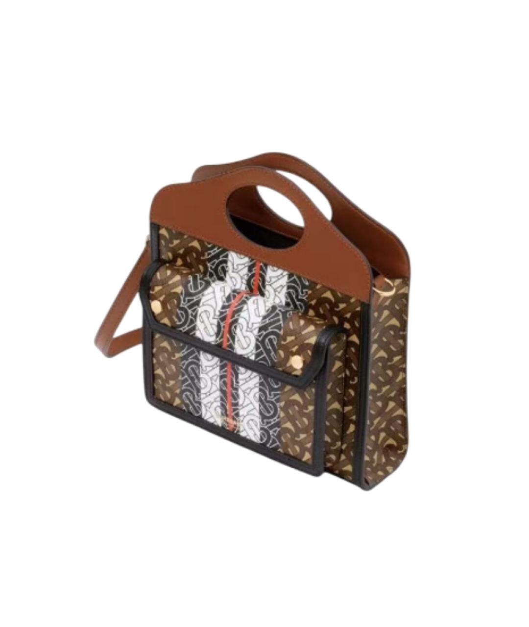 BURBERRY Коричневая кожаная сумка через плечо, фото 2